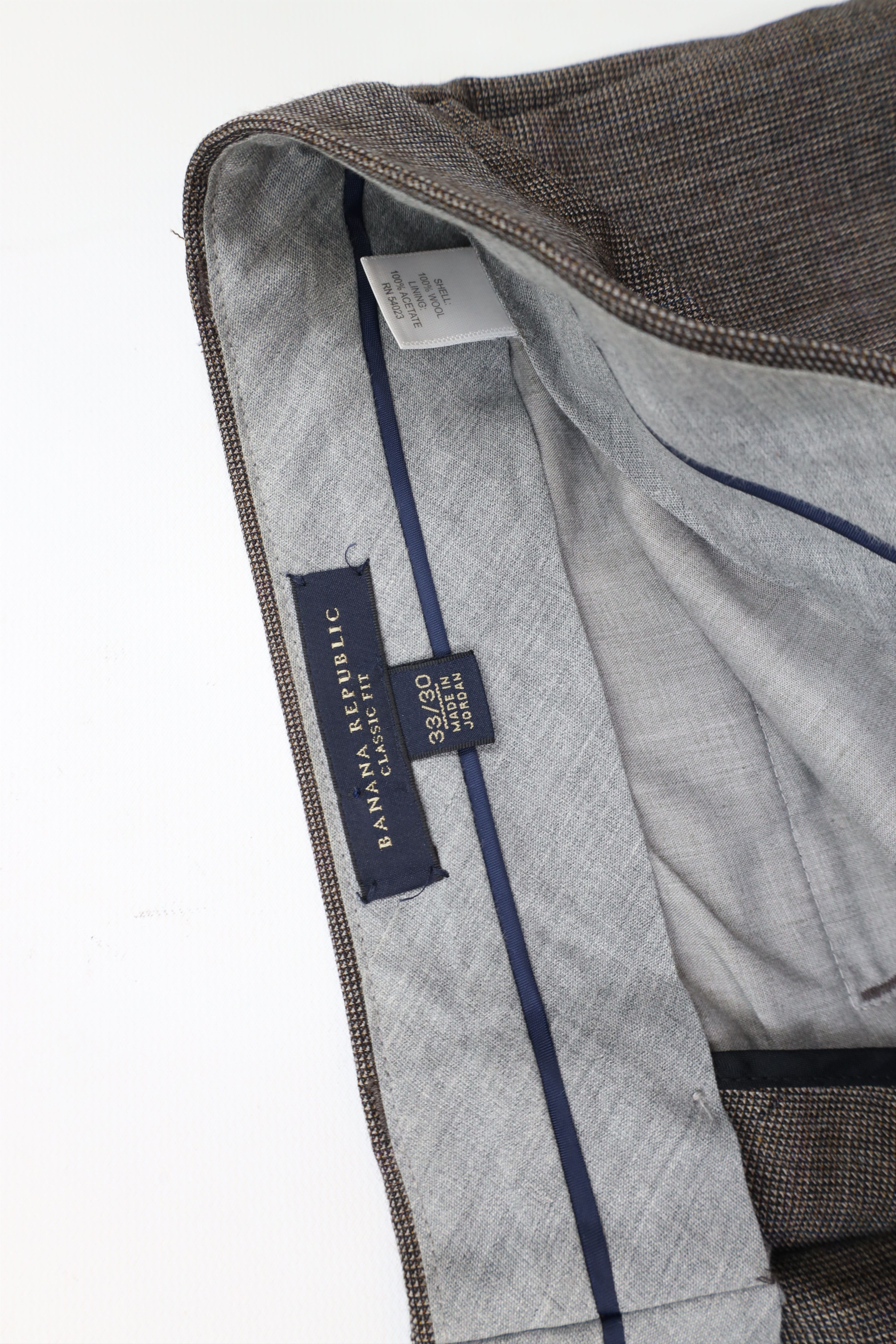 Banana Republic × Vintage Banana Republic Fit Wool Wide Leg Chino Pants Trousers Brown Size US 33 - 6 Thumbnail