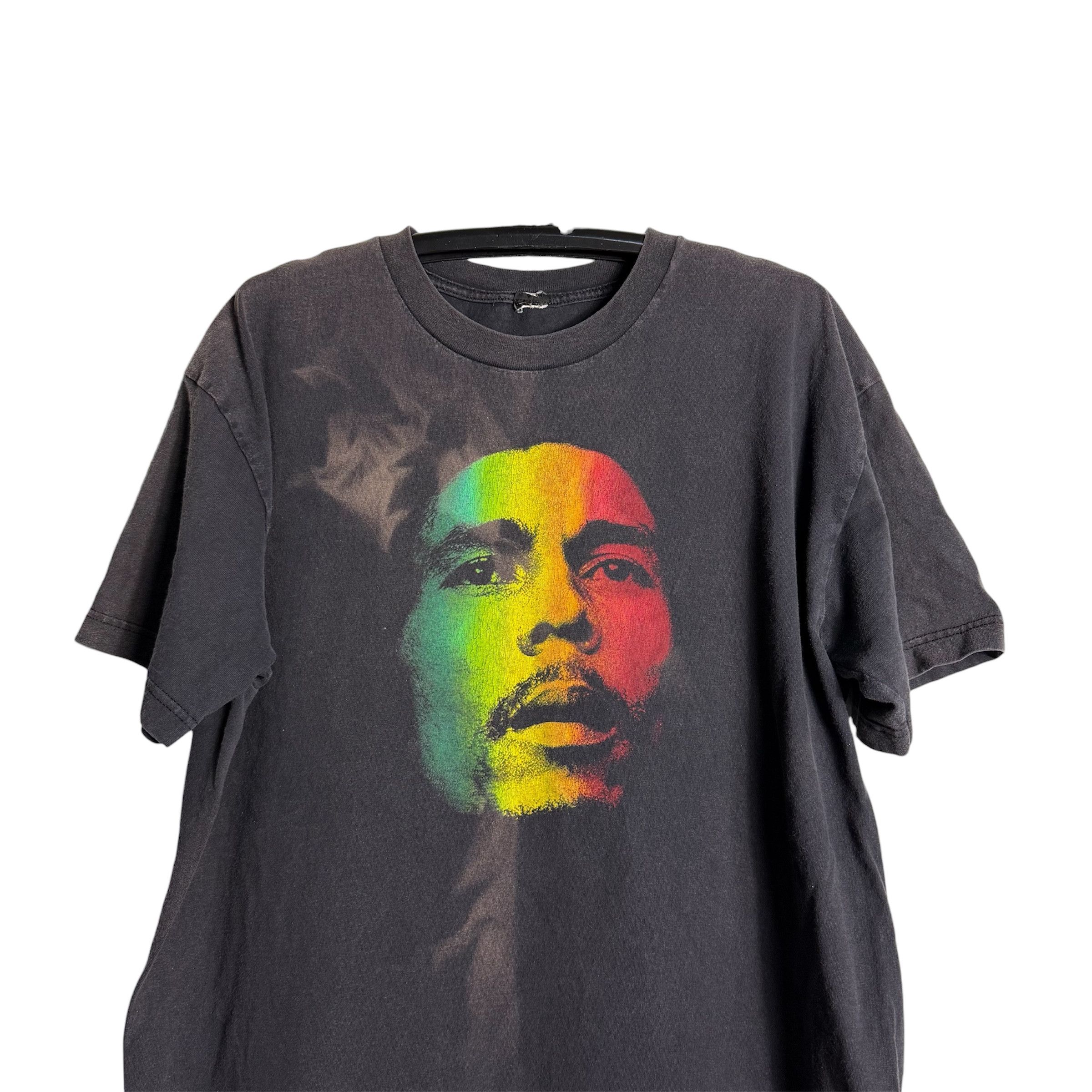 Bob Marley 🔥RARE🔥Vintage Bob Marley 2004 Rasta Big Face T-shirt Size US XL / EU 56 / 4 - 2 Thumbnail