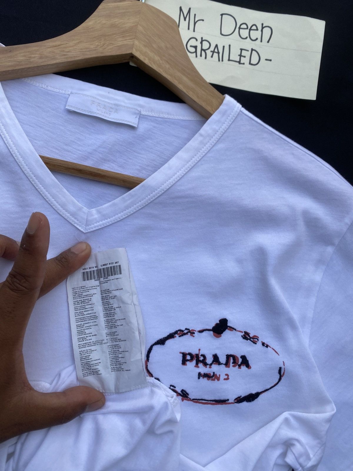 Prada Rare PRADA Man V Neck Tshirt Size US S / EU 44-46 / 1 - 19 Thumbnail