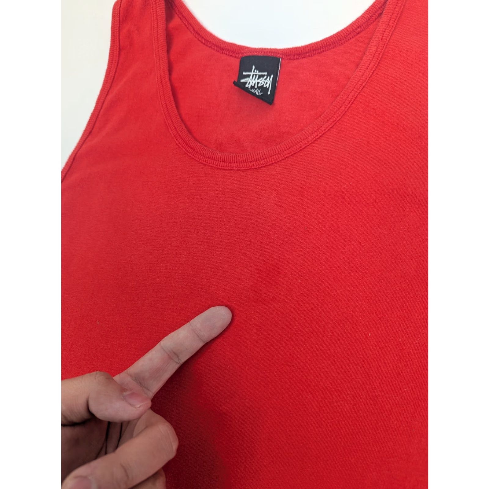 Vintage Stussy Tank Top Shirt Mens Small Red Cotton Sleeveless Streetwear Skate Size US S / EU 44-46 / 1 - 2 Thumbnail