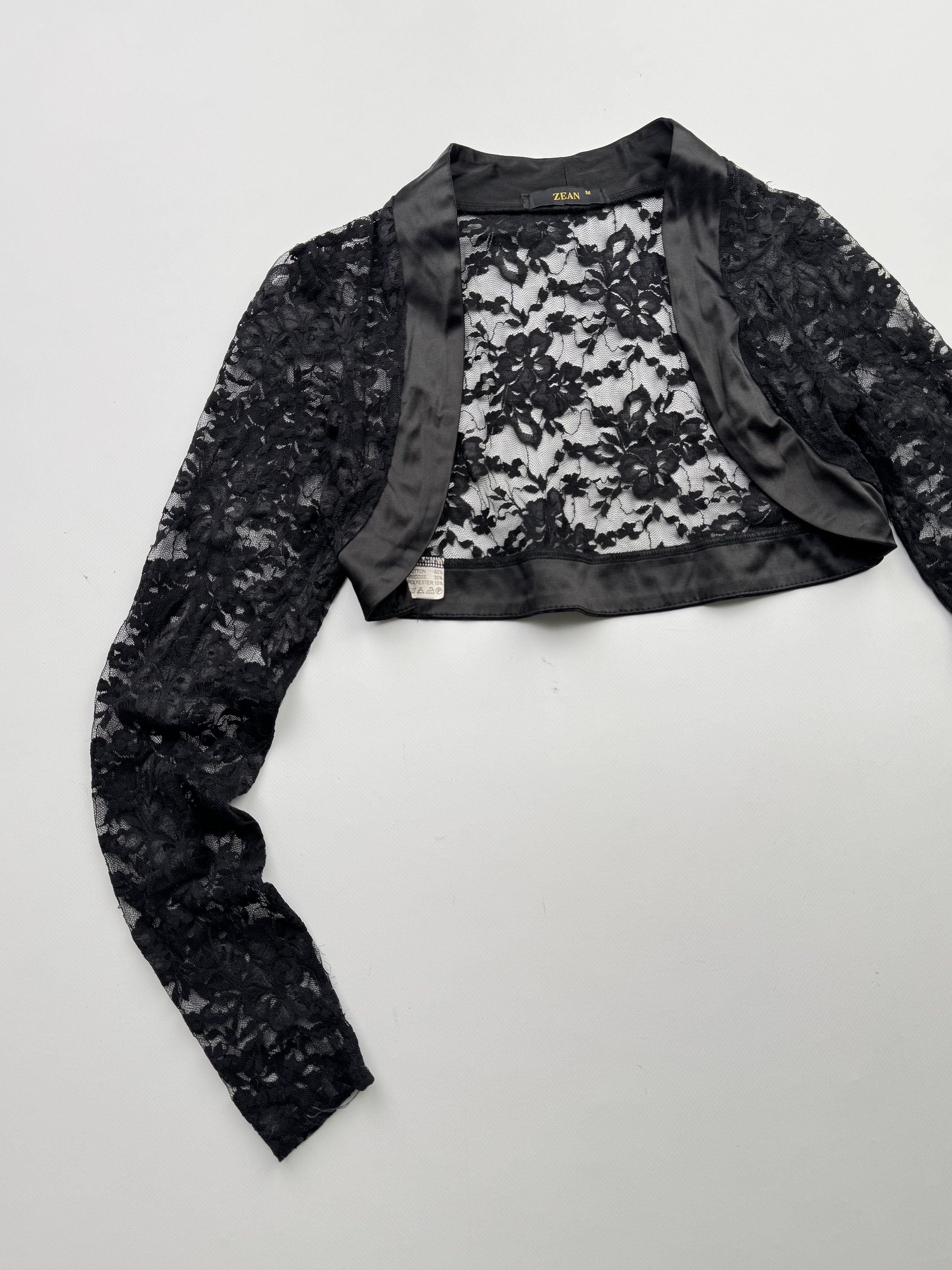 Japanese Brand Vintage Mesh Cropped Blouse B312 E2(V366) Size M / US 6-8 / IT 42-44 - 2 Thumbnail