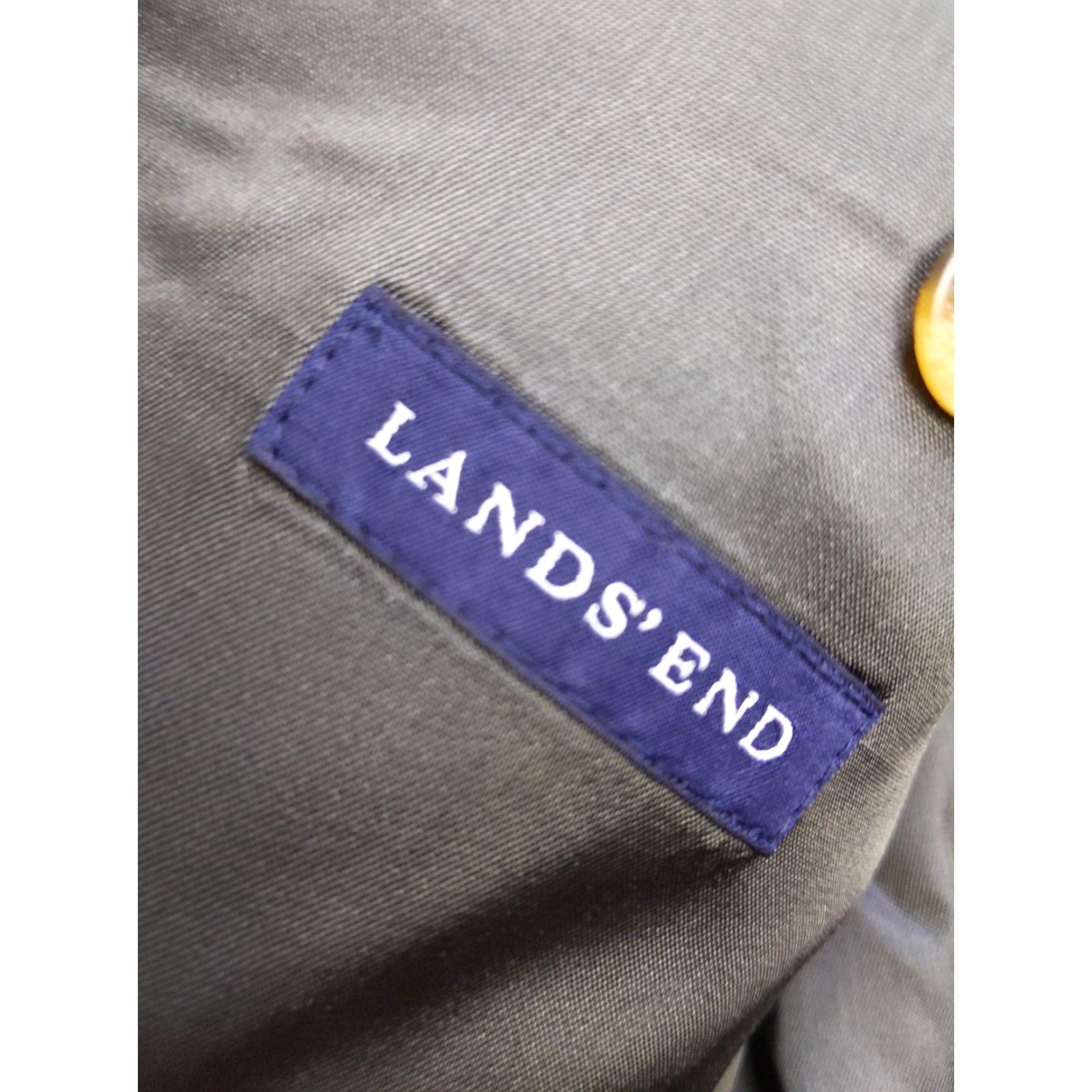 Lands' End Lands' End Blazer Mens 46 Regular Gray 100% Wool Coat Classic Office Suit Jacket Size 46R - 6 Thumbnail