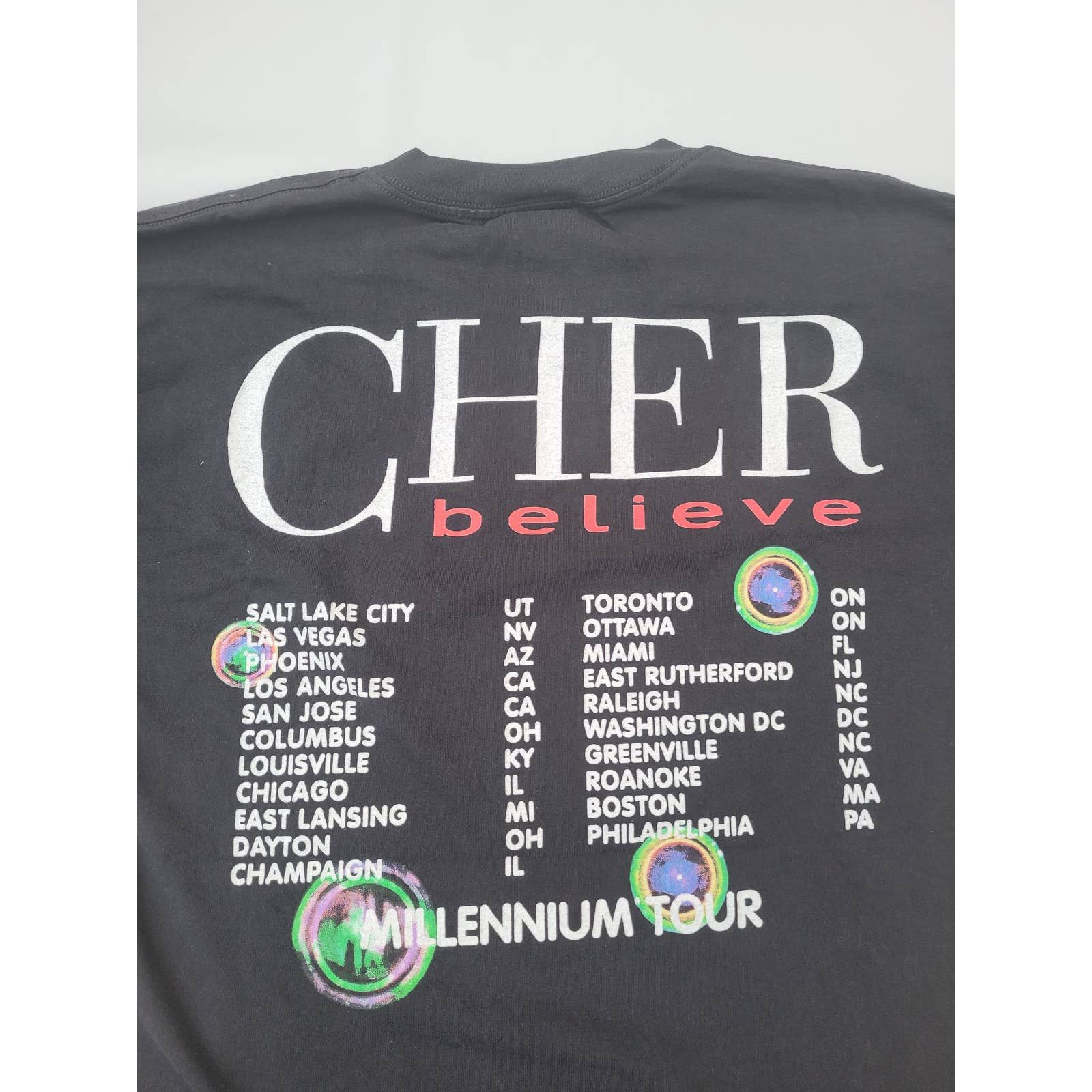 Giant × Vintage Y2K Cher Believe Millennium Tour Bubbles tee shirt LG Size US L / EU 52-54 / 3 - 6 Thumbnail