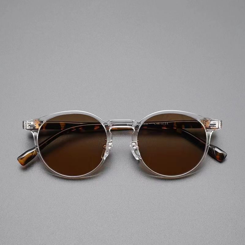 image of Vintage Retro Round Beach Sunglasses in Black, Men's