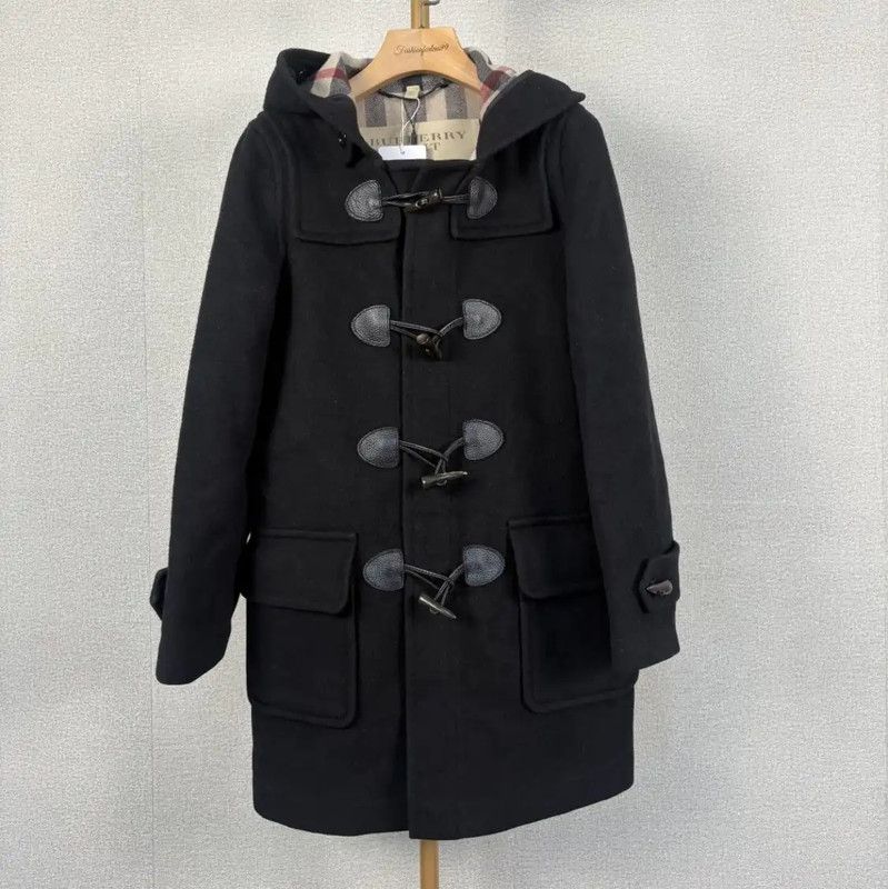 Burberry Burberry Women's Black Wool Duffle Coat Size S / US 4 / IT 40 - 1 Thumbnail