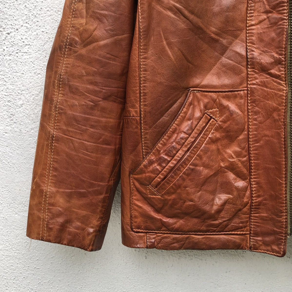 Vintage Vintage Paul Louis Inc Leather jacket Mens Serval zipper 60s Size US M / EU 48-50 / 2 - 8 Thumbnail