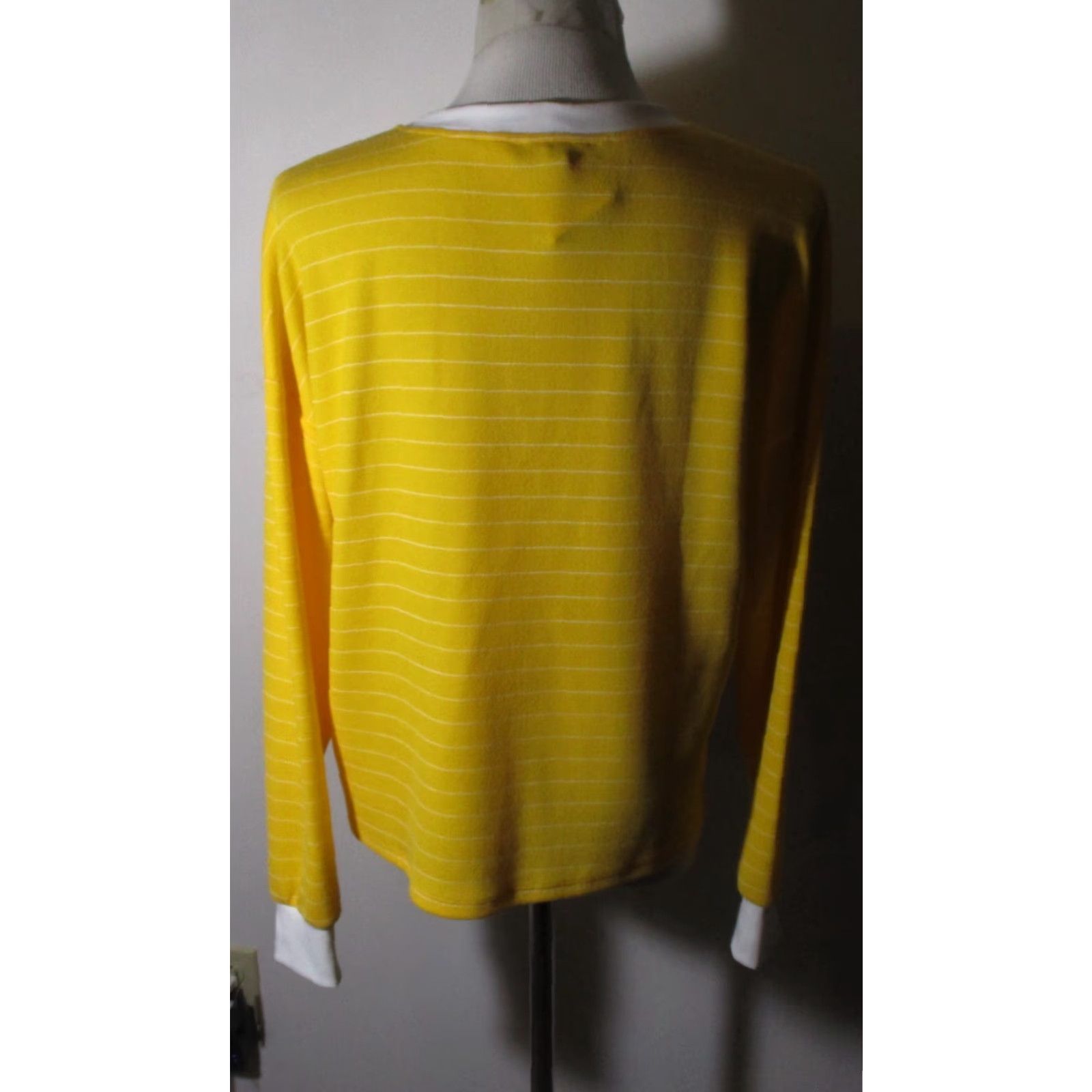 Forever 21 FOREVER 21 Yellow Long Sleeve Top Womens M NWT Boat Neck Shirt Blouse Basic All Seasons Casual Vintage: No Size M / US 6-8 / IT 42-44 - 5 Thumbnail