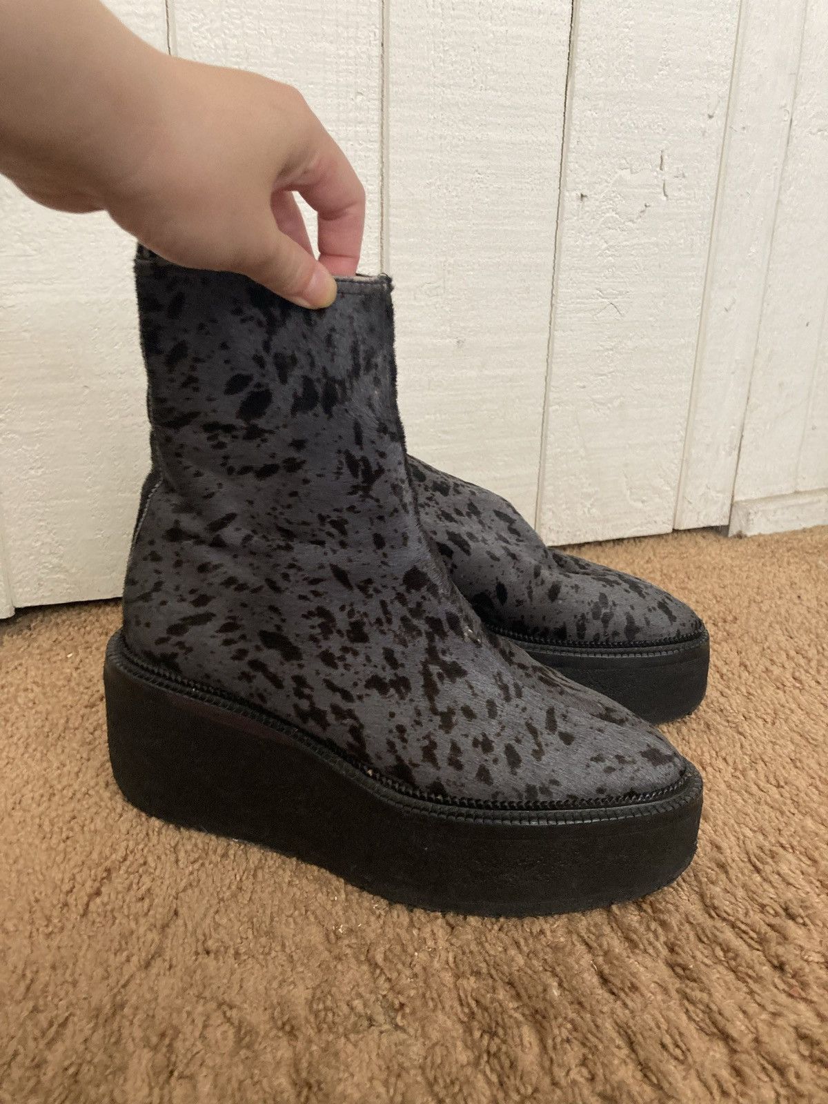 Damir Doma Damir Doma Pony Hair Platform Boots Size US 9 / IT 39 - 1 Thumbnail