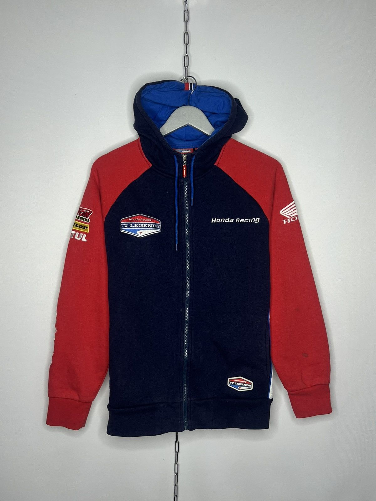 🏎️Vintage Honda Racing TT Legends Full Zip Sponsors Hoodie🏎️