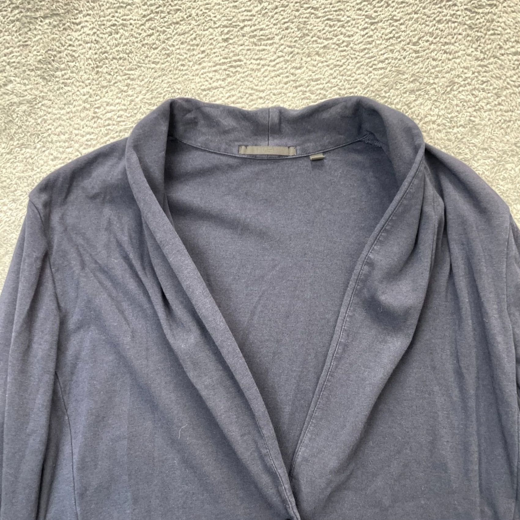 Uniqlo Uniqlo Jacket Womens Large Blue Coat Cotton Stretch Shawl Collar Relaxed Classic Size L / US 10 / IT 46 - 6 Thumbnail
