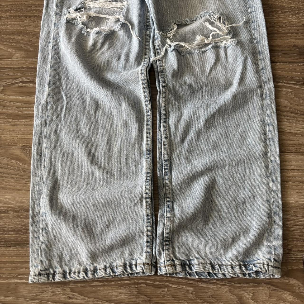 Aeropostale Crazy Vintage Y2K/2000s Aeropostale Light Wash Low Rise Baggy Denim Jeans! 33x31 Size US 33 - 6 Thumbnail