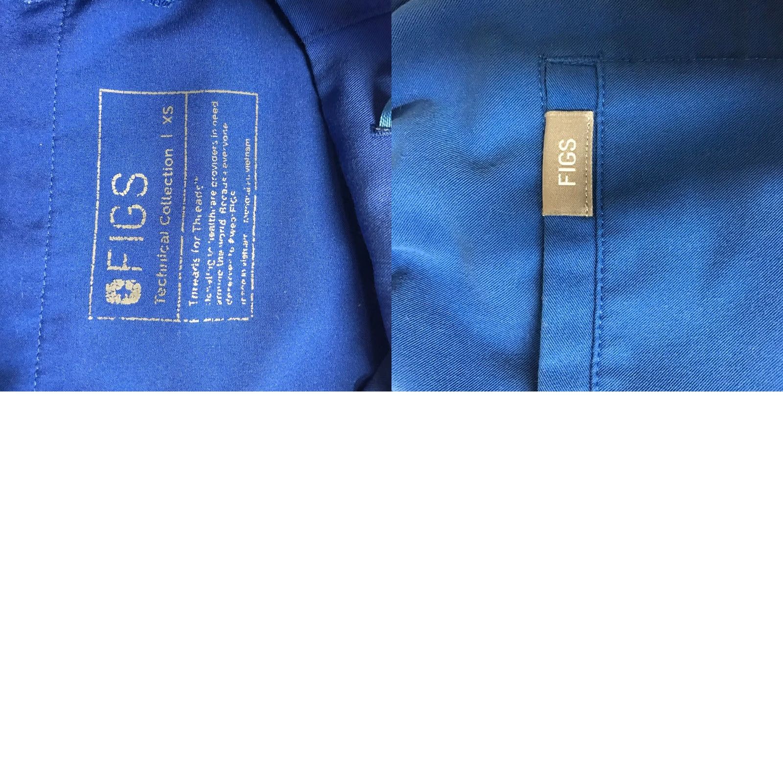 Vintage FIGS Technical Collection Scrub Pants Straight Leg Cargo Pockets XS Blue Women? Unisex Adults Size 26" / US 2 / IT 38 - 8 Thumbnail