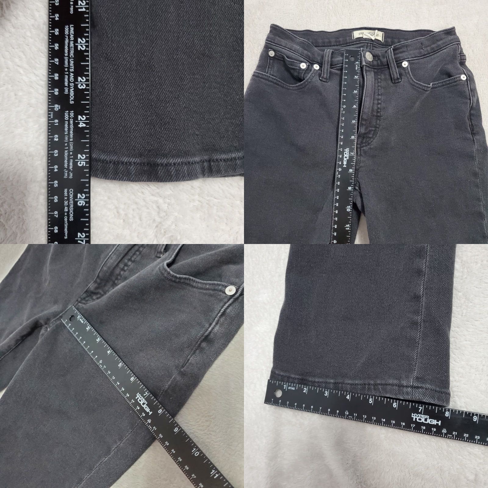Madewell Madewell Jeans Women 27 Black Mid Rise Kick Out Bootcut Stretch Denim Size 27" / US 4 / IT 40 - 8 Thumbnail