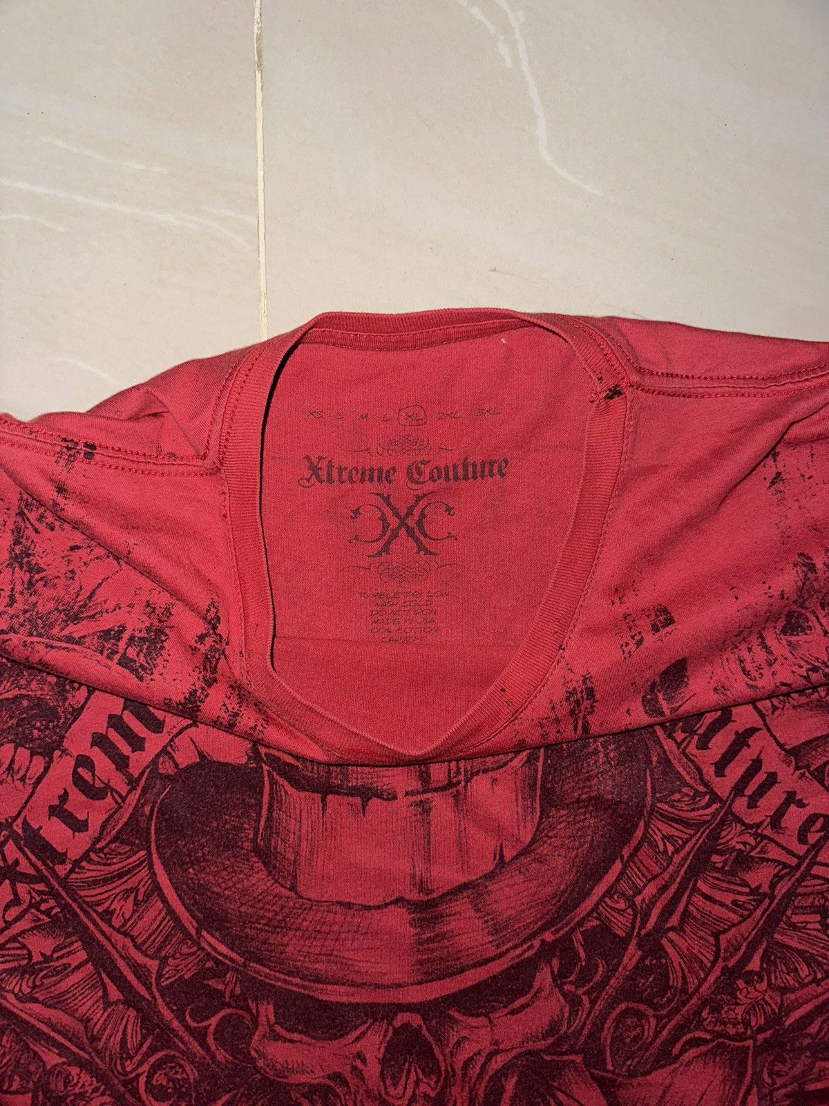Affliction × Vintage Rare Extreme Couture t shirt Size US XL / EU 56 / 4 - 3 Thumbnail