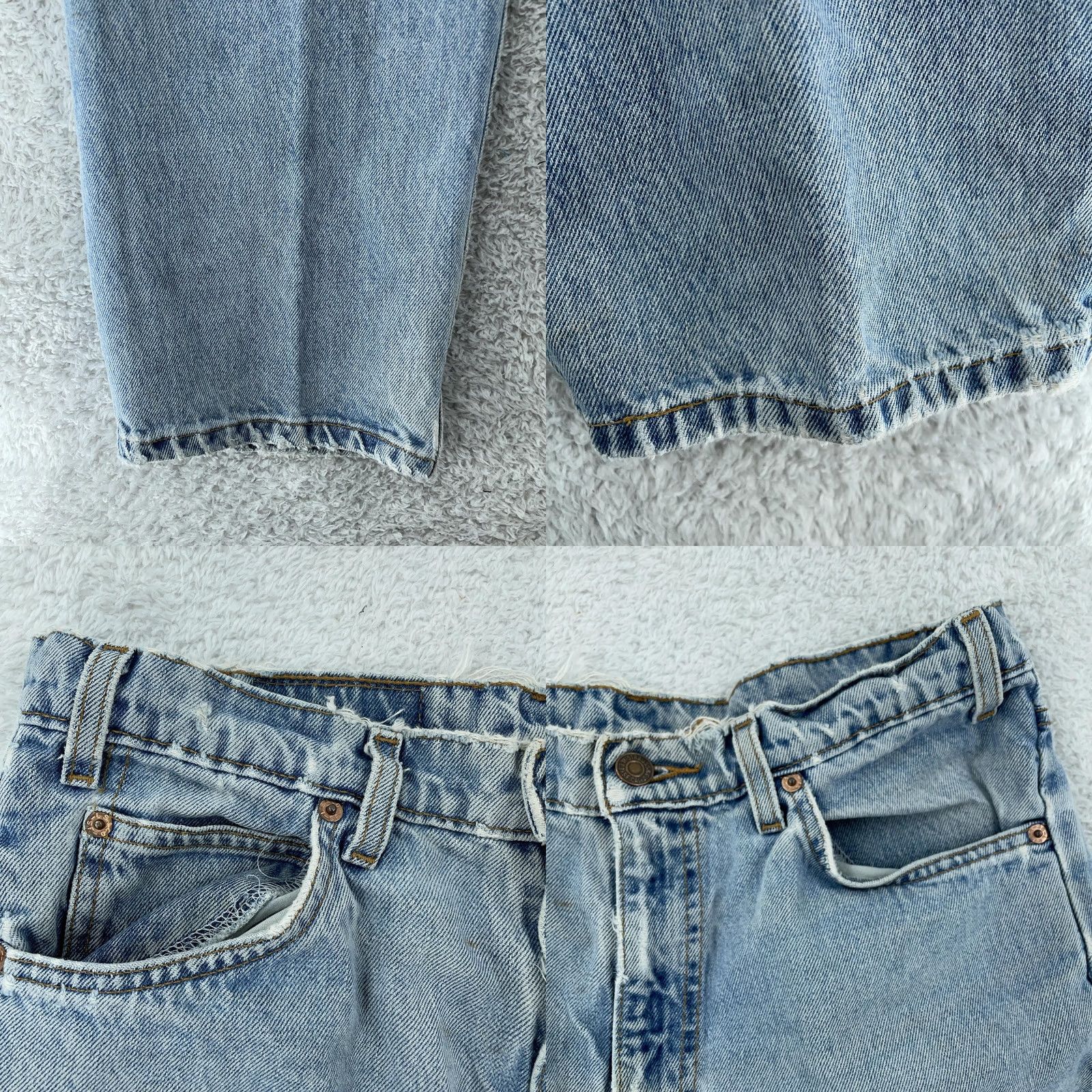 Levi's VINTAGE Levi's 550 Jeans 34x32 Relaxed Fit Light Wash Denim Orange Tab Men 34 Inseam 32 Size US 34 / EU 50 - 8 Thumbnail