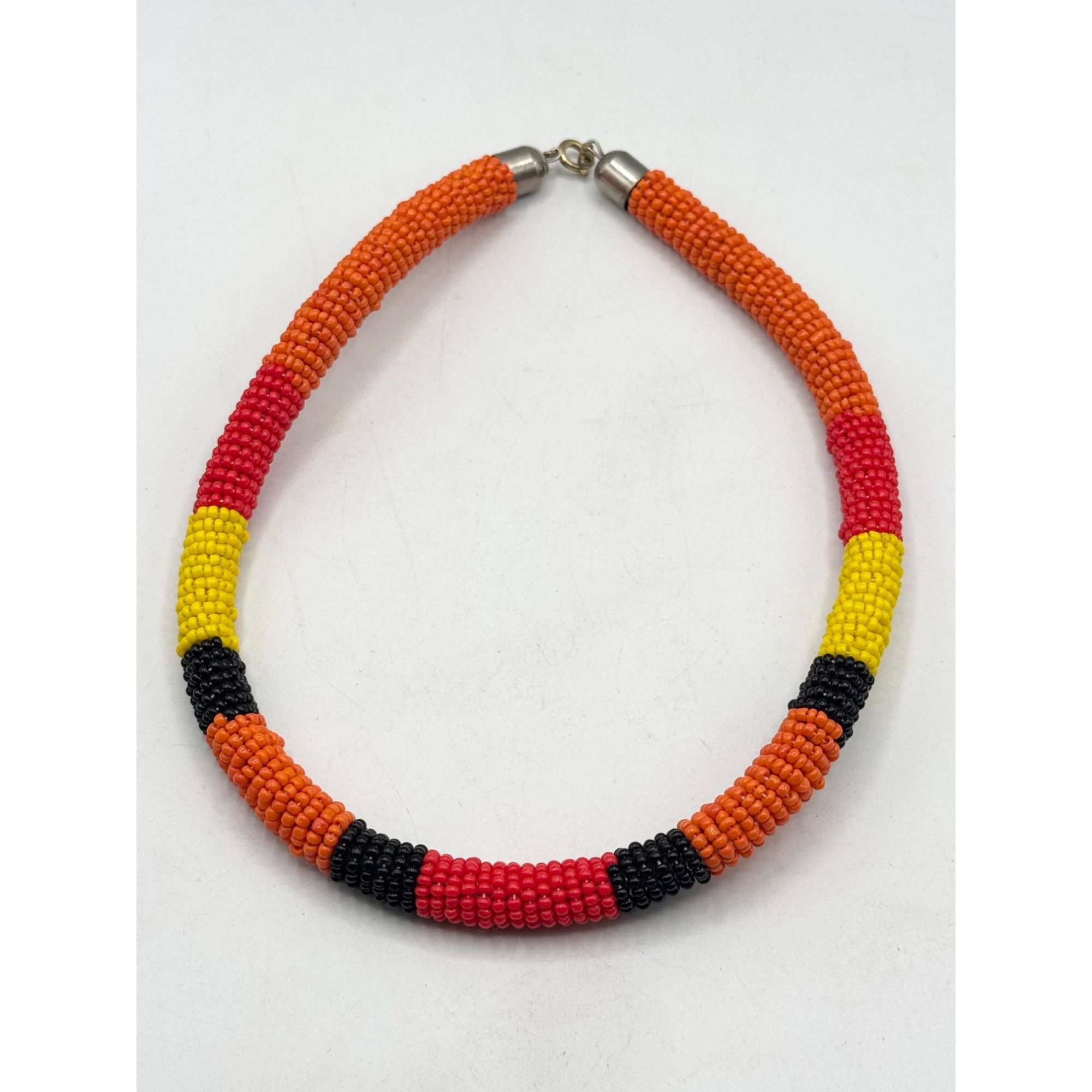 Vintage Vintage African Bead Beaded Choker Collar Necklace Size ONE SIZE - 1 Thumbnail