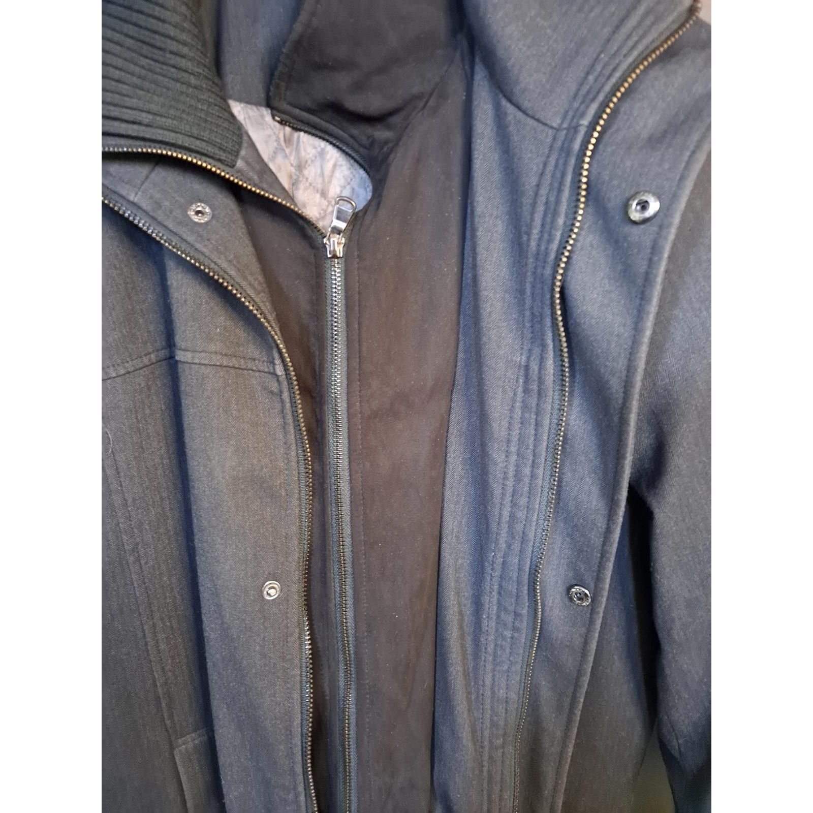 Calvin Klein Calvin Klein Wool Blend Double Zipper Heavyweight Black Coat Size US M / EU 48-50 / 2 - 8 Thumbnail