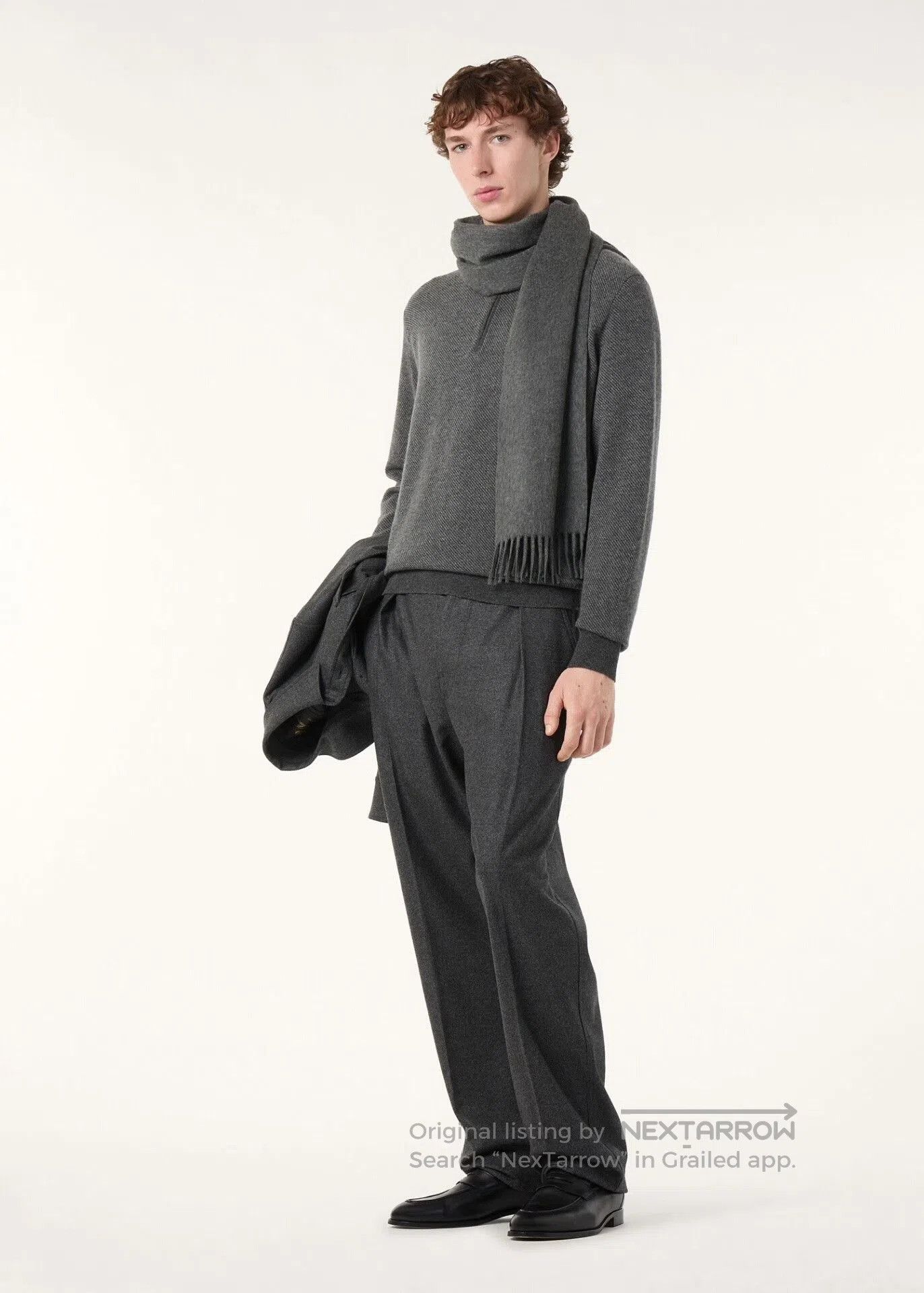 Loro Piana Loro Piana Gray Cashmere Roadster Sweater. Size US L / EU 52-54 / 3 - 3 Thumbnail