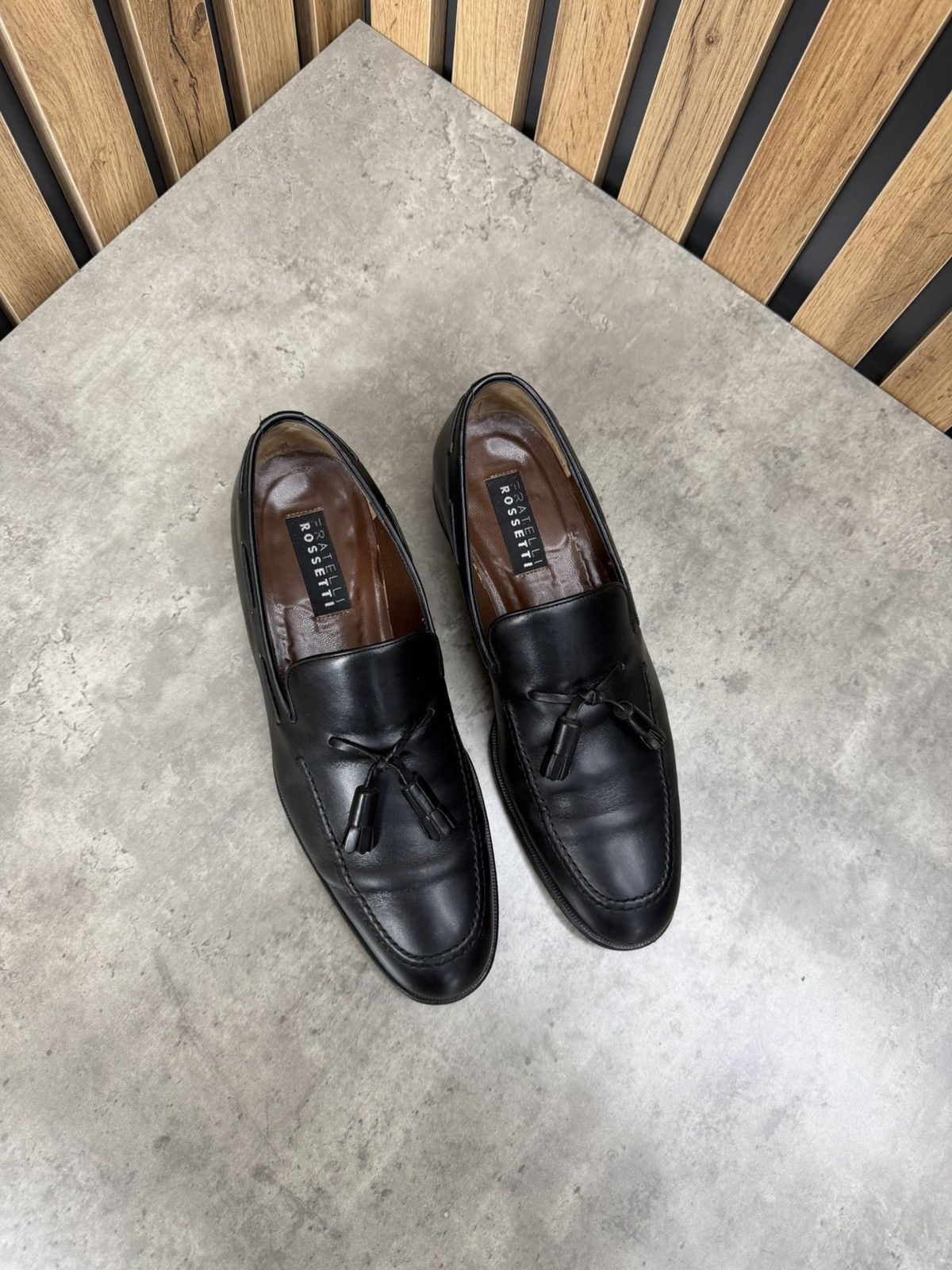 Fratelli Rossetti Fratelli Rossetti Black Tassel Loafers Men’s Size 8 1/2 Size US 9.5 / EU 42-43 - 12 Thumbnail