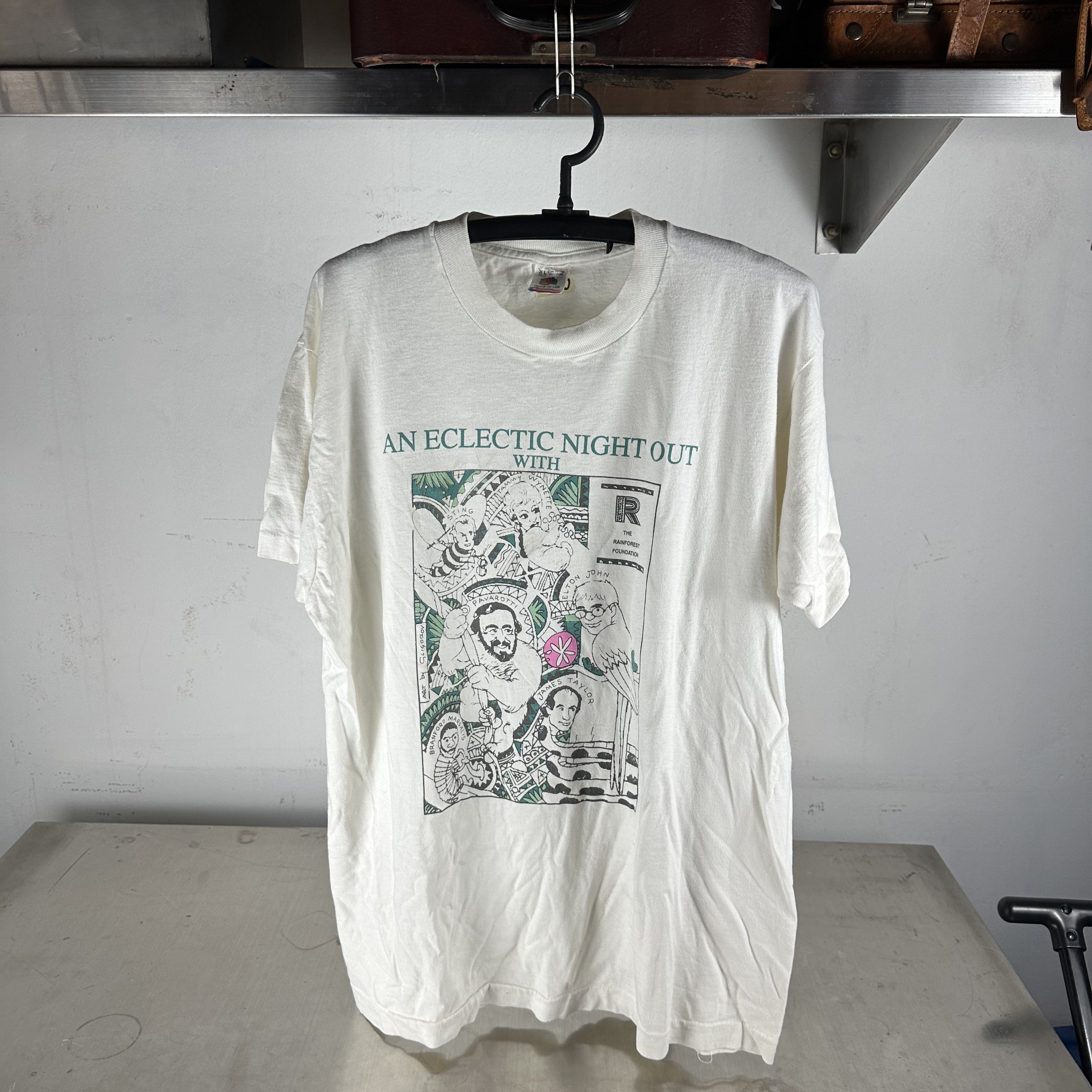 Vintage 1994 Whitney Houston Elton John The Rain Forest Concert Tee Size US XL / EU 56 / 4 - 1 Thumbnail