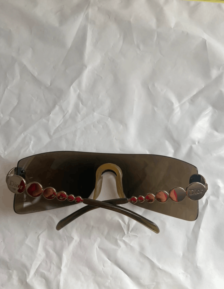 Dior × John Galliano × Vintage DIOR Sunglasses Millenium Wrap Shield Mask Bike Galliano Era Size ONE SIZE - 6 Thumbnail