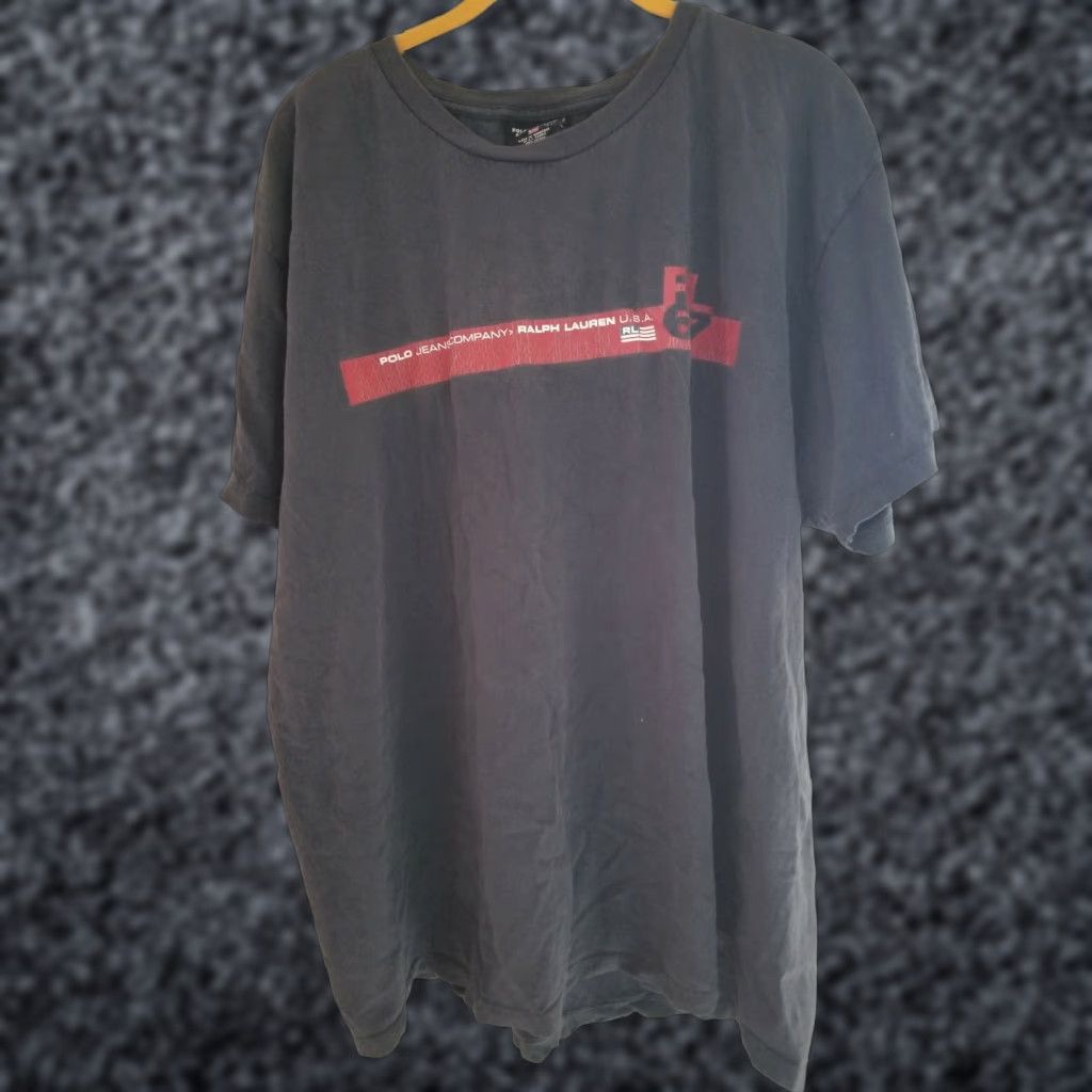 Vintage VINTAGE Polo Jeans Co Ralph Lauren T Shirt Men’s XXL 90s Spell Out Blue Graphic Tee 100% Cotton Short Sleeve Crew Neck Mens Size US S / EU 44-46 / 1 - 1 Thumbnail