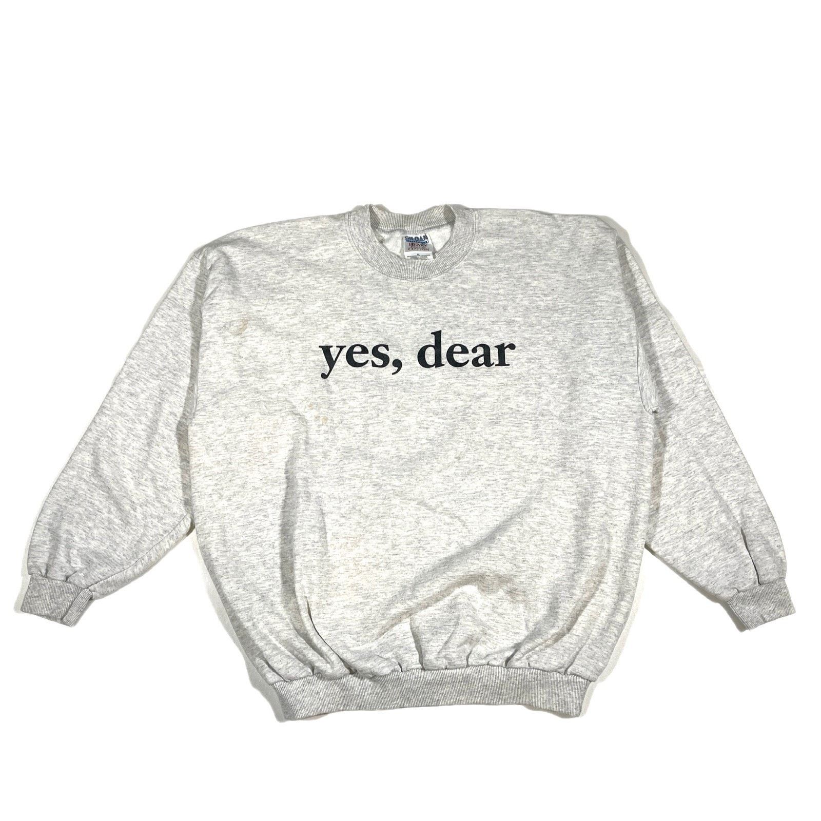 American Apparel Yes, Dear Heather Gray Crewneck Sweater Pullover Size XL B7 Size US XL / EU 56 / 4 - 1 Thumbnail