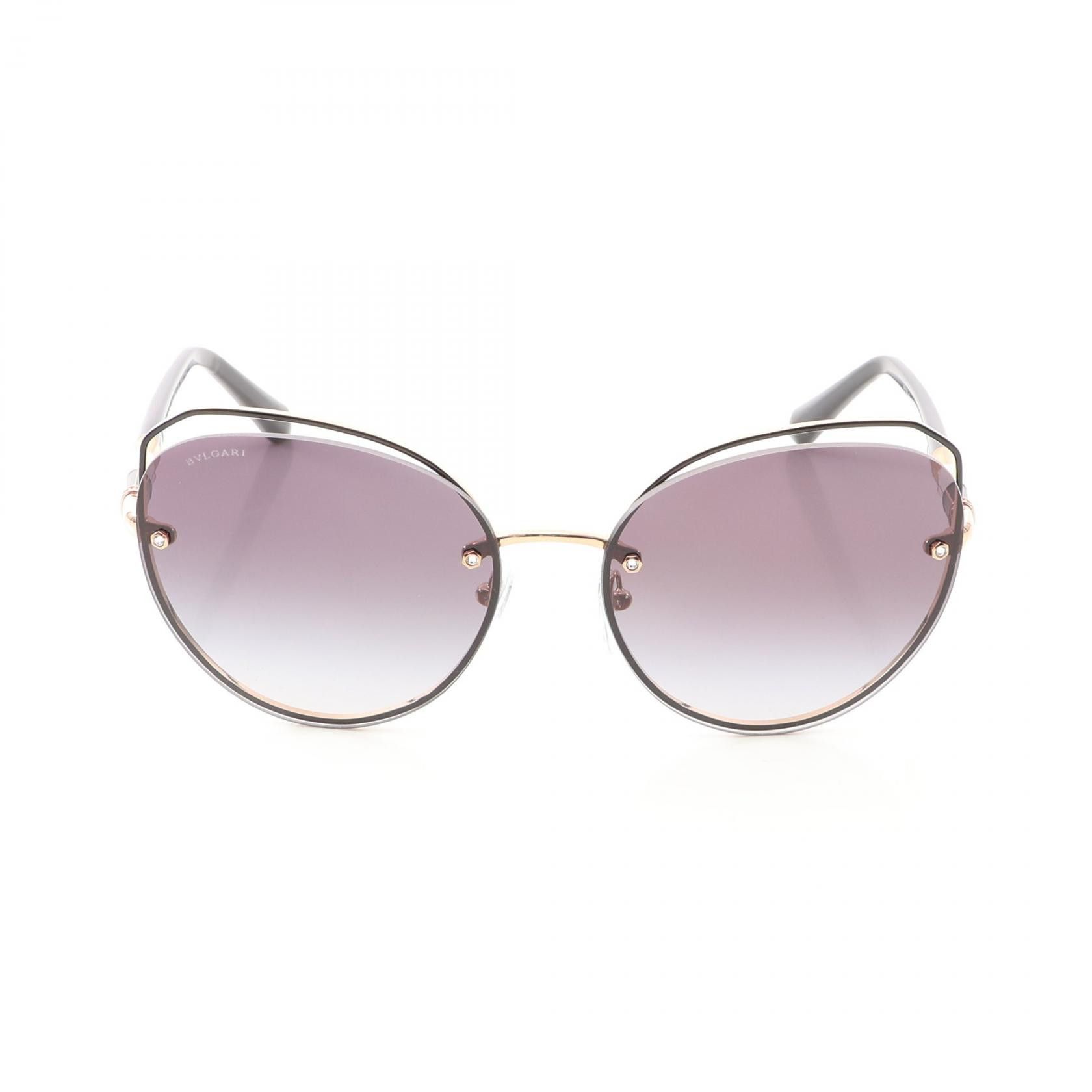 BVLGARI Sunglasses 6089 128/T9 Black Round Serpentine Patterned Lenses 55-18-140 Bvlgari BVLGARI Sunglasses 6089 128/T9 Round Black  main image 4