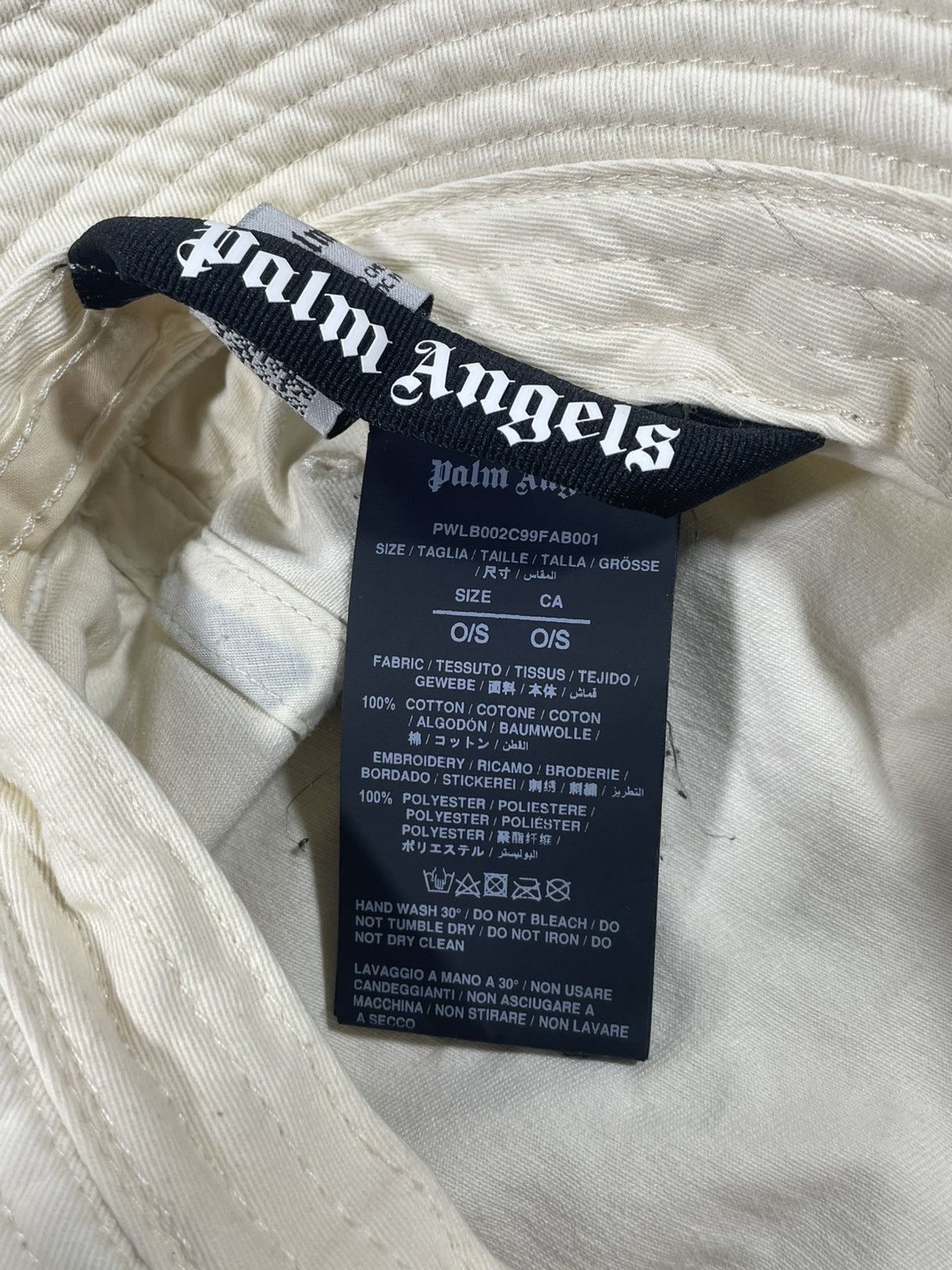 Palm Angels Palm Angels Unisex Embroidered Logo Bucket Size ONE SIZE - 4 Thumbnail
