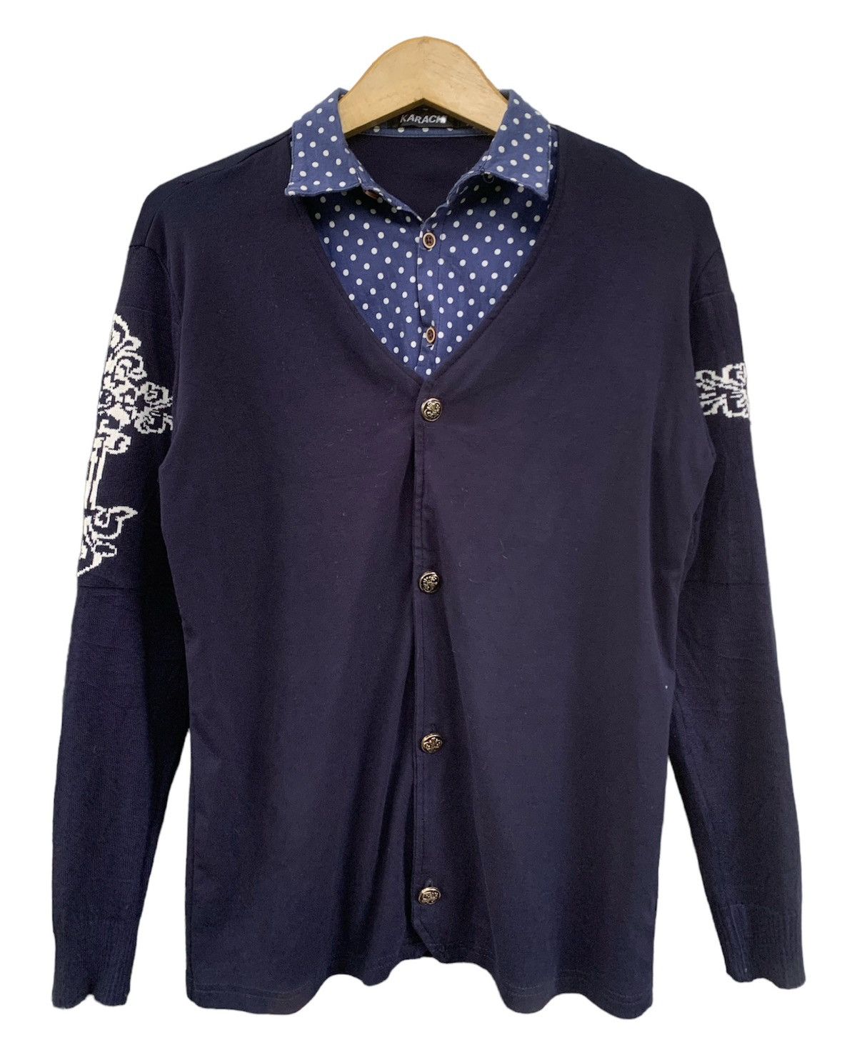 image of 20471120 x Beauty Beast Japanese Karachi Doublelayer Sweetshirt in Bleu Navy, Men's (Size Medium)