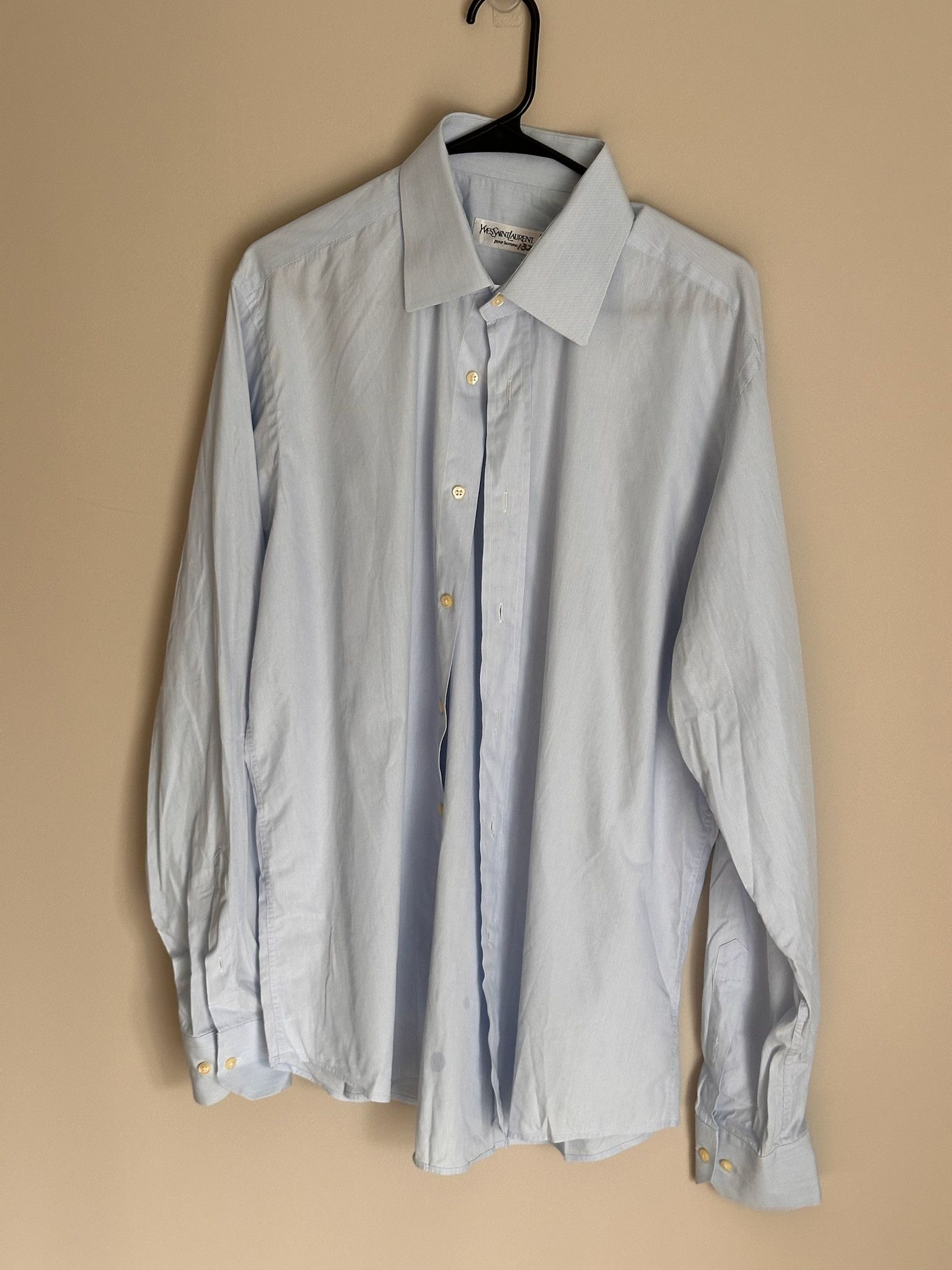 Yves Saint Laurent Yves Saint Laurent (YSL) Pour Homme Dress Shirt Size US XL / EU 56 / 4 - 1 Thumbnail