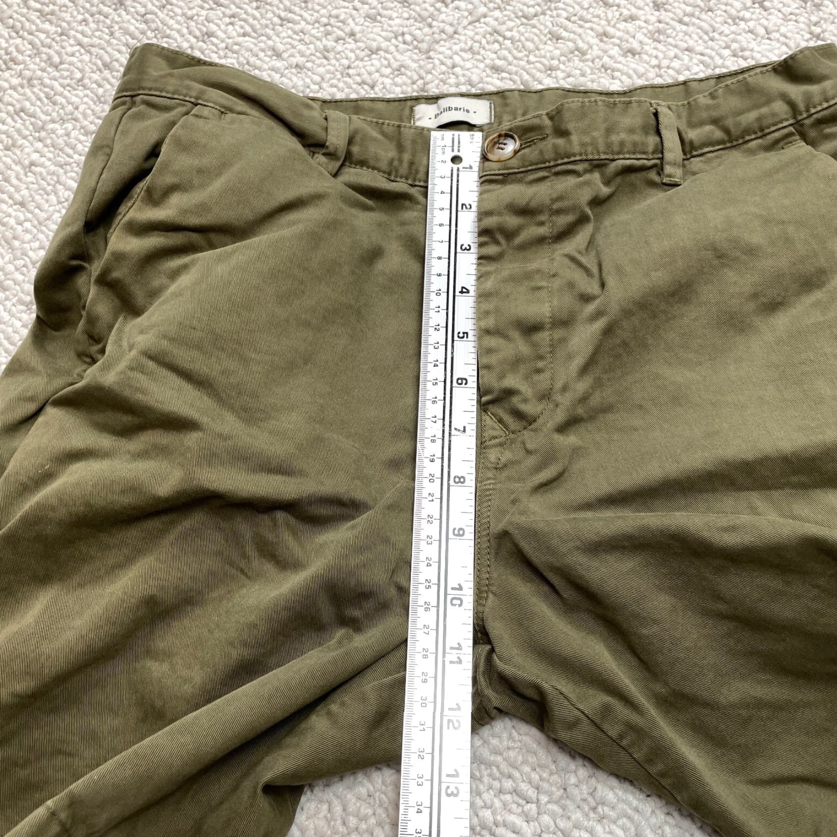 Vintage Balibaris Chino Shorts Mens 31 Green Button Fly Cotton Solid 8" Inseam Pockets Regular Men Shirt? Size US 31 - 5 Thumbnail