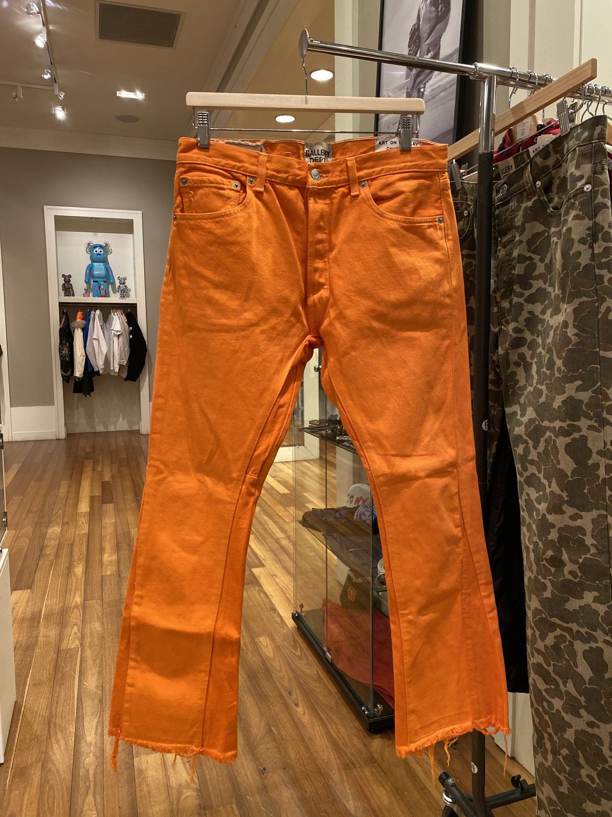 image of Gallery Dept. Orange Flare Jeans, Men's (Size 31)