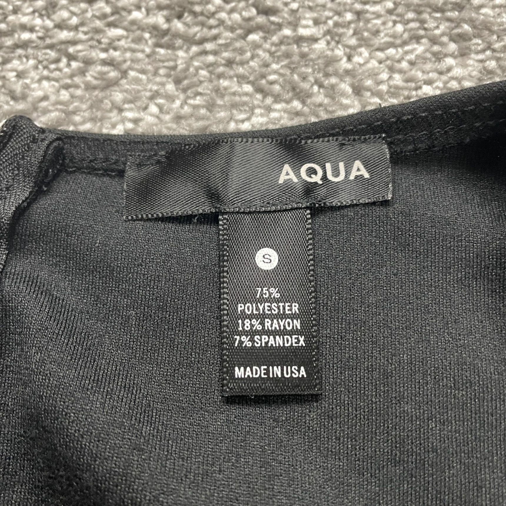 AQUA Aqua Bloomingdale's Dress Womens Small Black V-Neck Cap Sleeve A-Line Knee Size S / US 4 / IT 40 - 4 Thumbnail