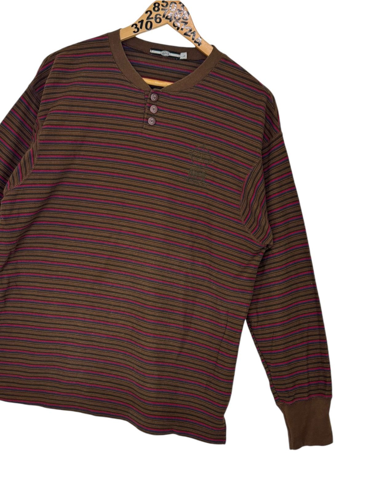 Marithe + Francois Girbaud Vintage Marithe Francois Girbaud Brown stripe t-shirts Size US L / EU 52-54 / 3 - 4 Thumbnail