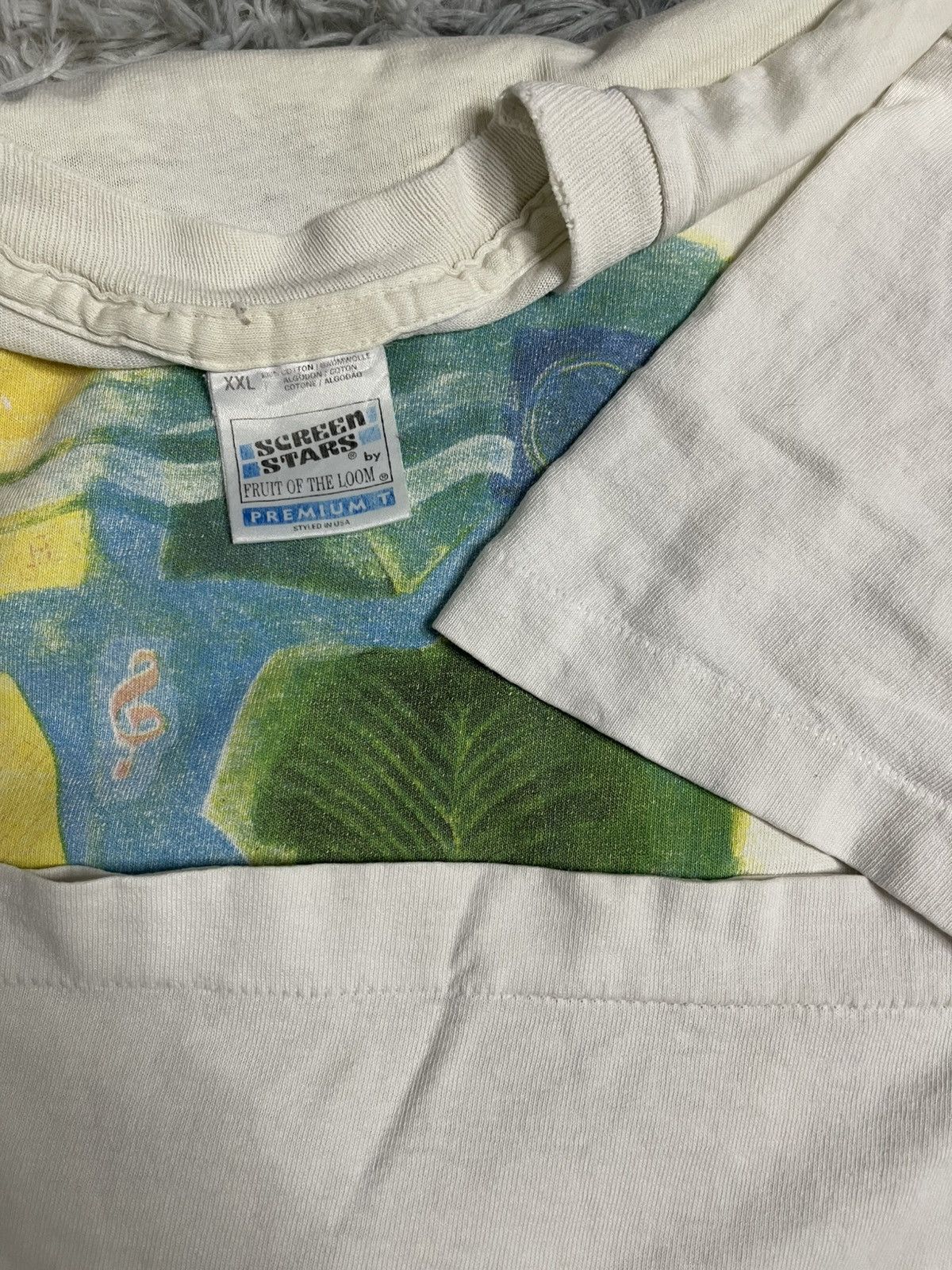Vintage Vintage 90s Philips Cassettes & Accessories Abstract Art Tee Size US XXL / EU 58 / 5 - 5 Thumbnail