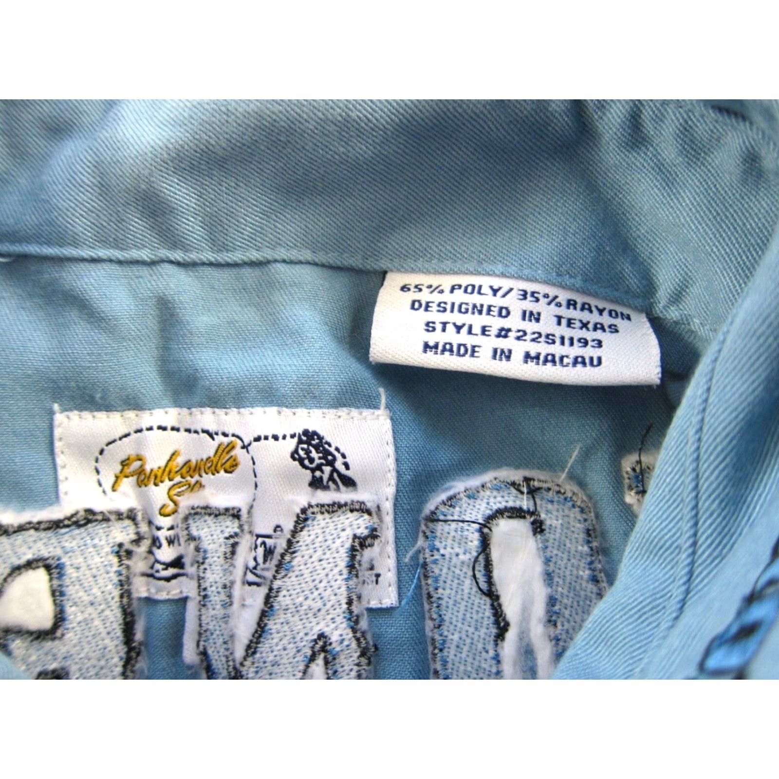 Vintage VINTAGE Panhandle Slim Pioneer Laughlin Nevada Blue Western Shirt Women XS-S Size XS / US 0-2 / IT 36-38 - 3 Thumbnail