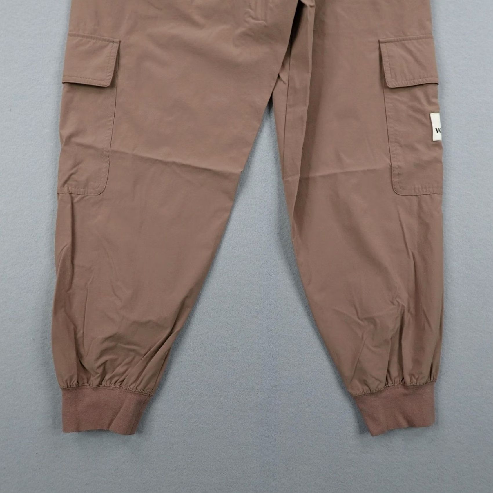Vintage Wondery Pants Womens Medium Pink Brown Cargo Joggers Lightweight Performance Size 32" / US 10 / IT 46 - 7 Thumbnail