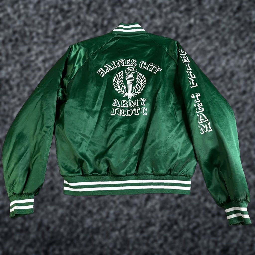Vintage VINTAGE Nasco JACKET Bomber Shirt Mens M Green Satin Logo Pocket Memorial 90s Size US M / EU 48-50 / 2 - 1 Thumbnail