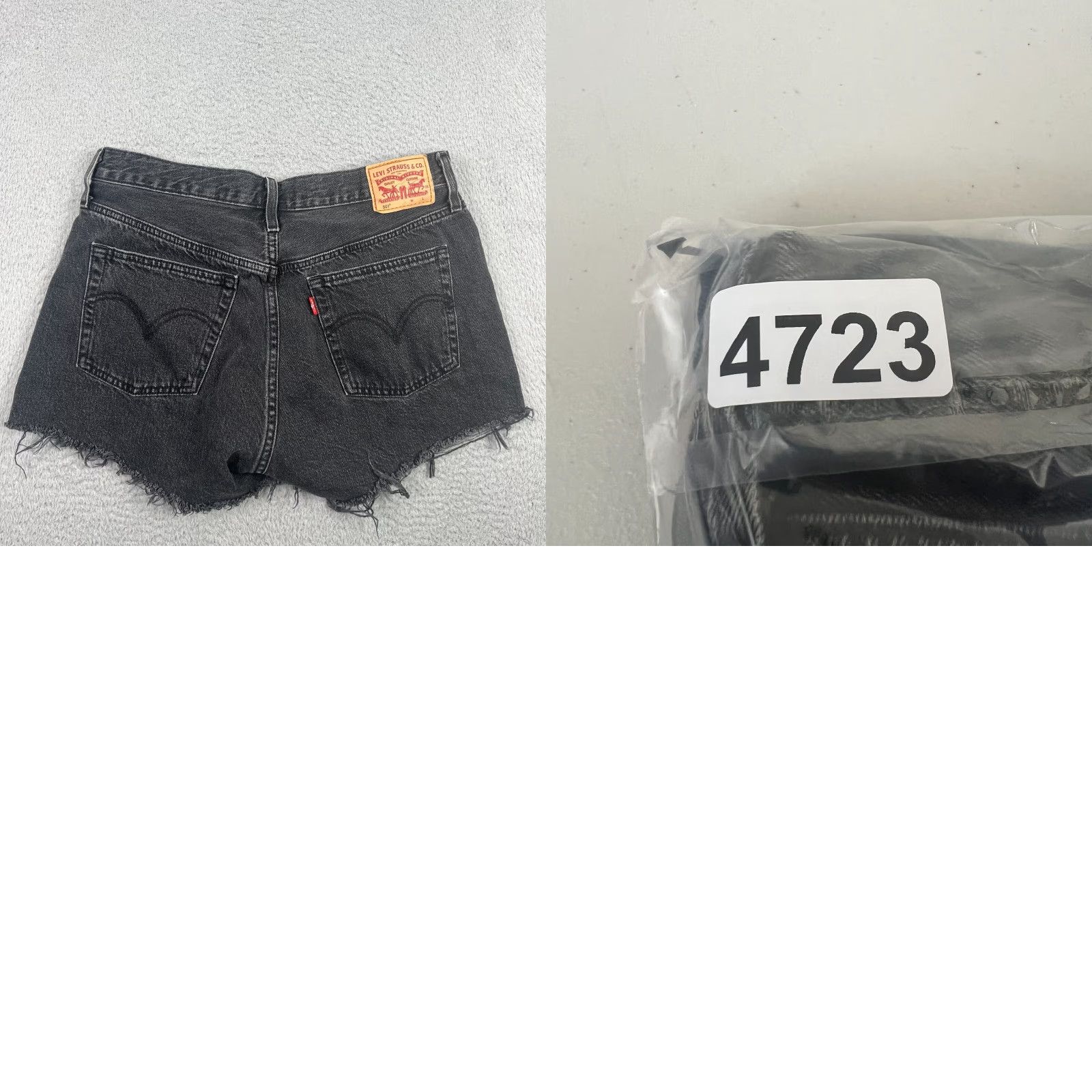 Levi's Levi's 501 Distressed Cut-Off Shorts Womens 32 Black Denim Casual Festive Size 24" / US 00 / IT 34 - 8 Thumbnail