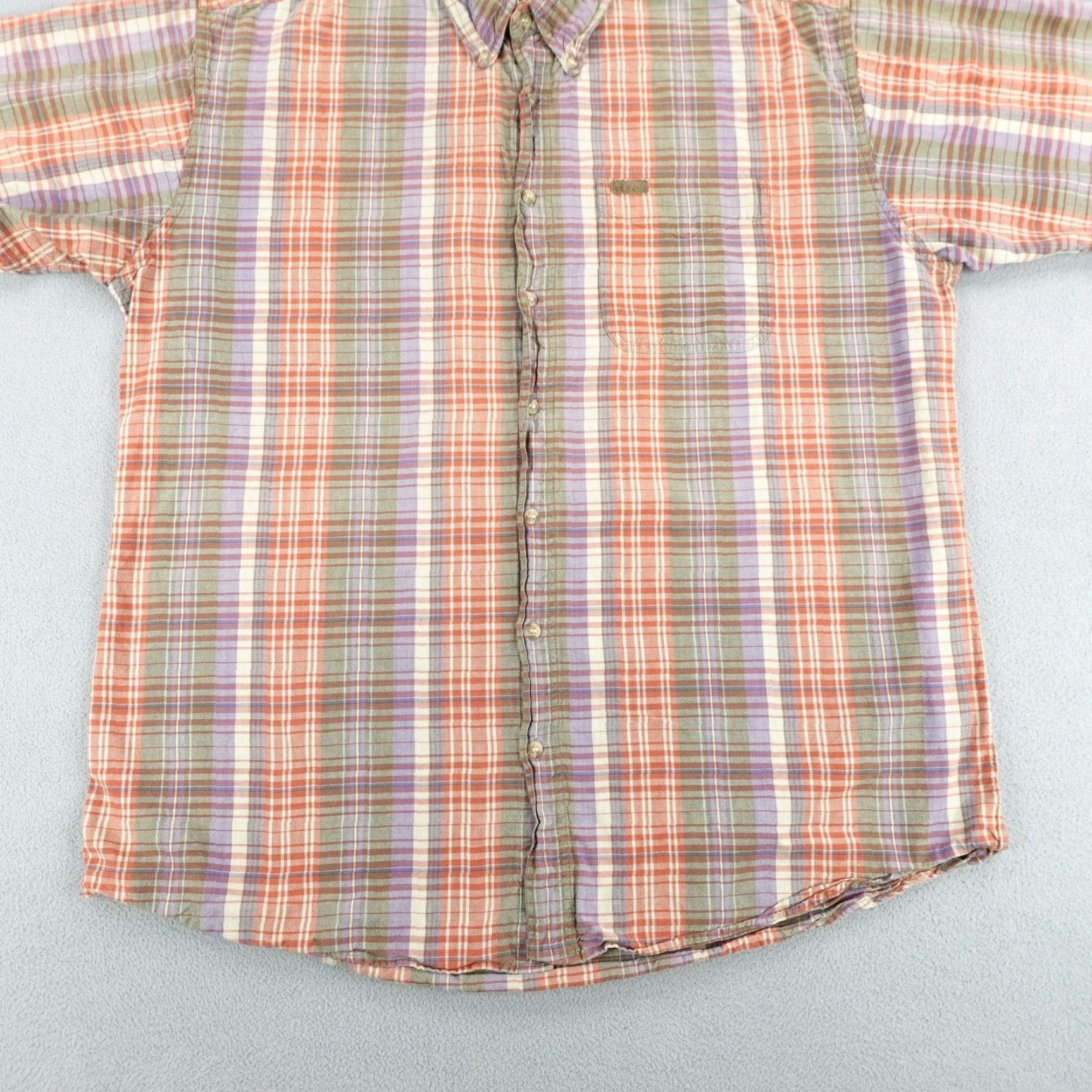 Vintage Woolrich Shirt Mens XL Tall Plaid Button-Up Casual Work Short Sleeve Cotton Flannel Button-Down Collar Outdoor Pockets Size US XL / EU 56 / 4 - 4 Thumbnail