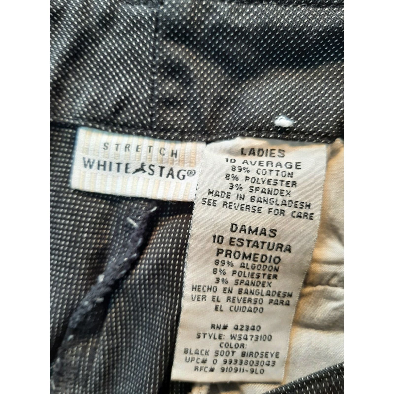 Vintage White Stag Pants Womens Size 10 Black Stretch Size 32" / US 10 / IT 46 - 5 Thumbnail