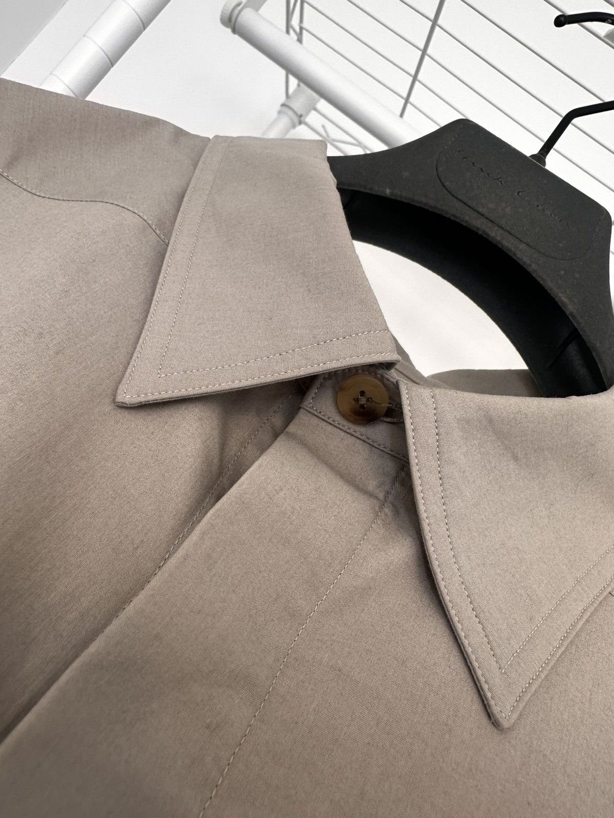 Rick Owens WORK SHIRT PEARL 56 Size US XXL / EU 58 / 5 - 6 Thumbnail