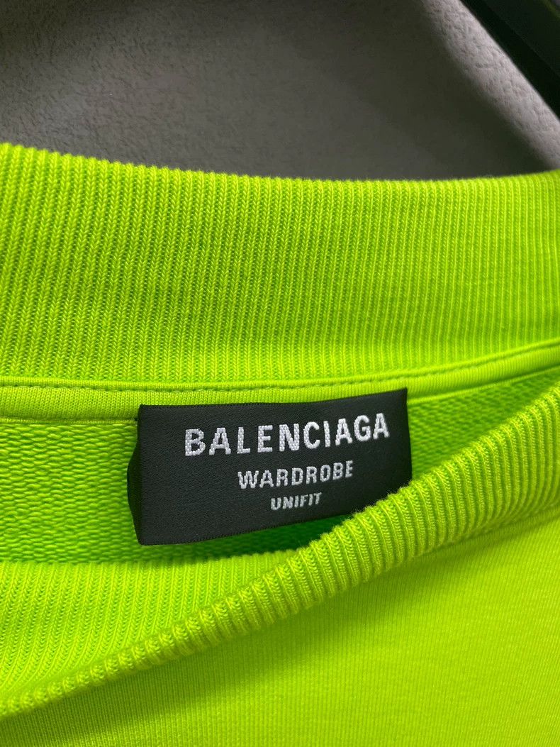 Balenciaga Balenciaga Neon Green Hoodie Size US S / EU 44-46 / 1 - 4 Thumbnail