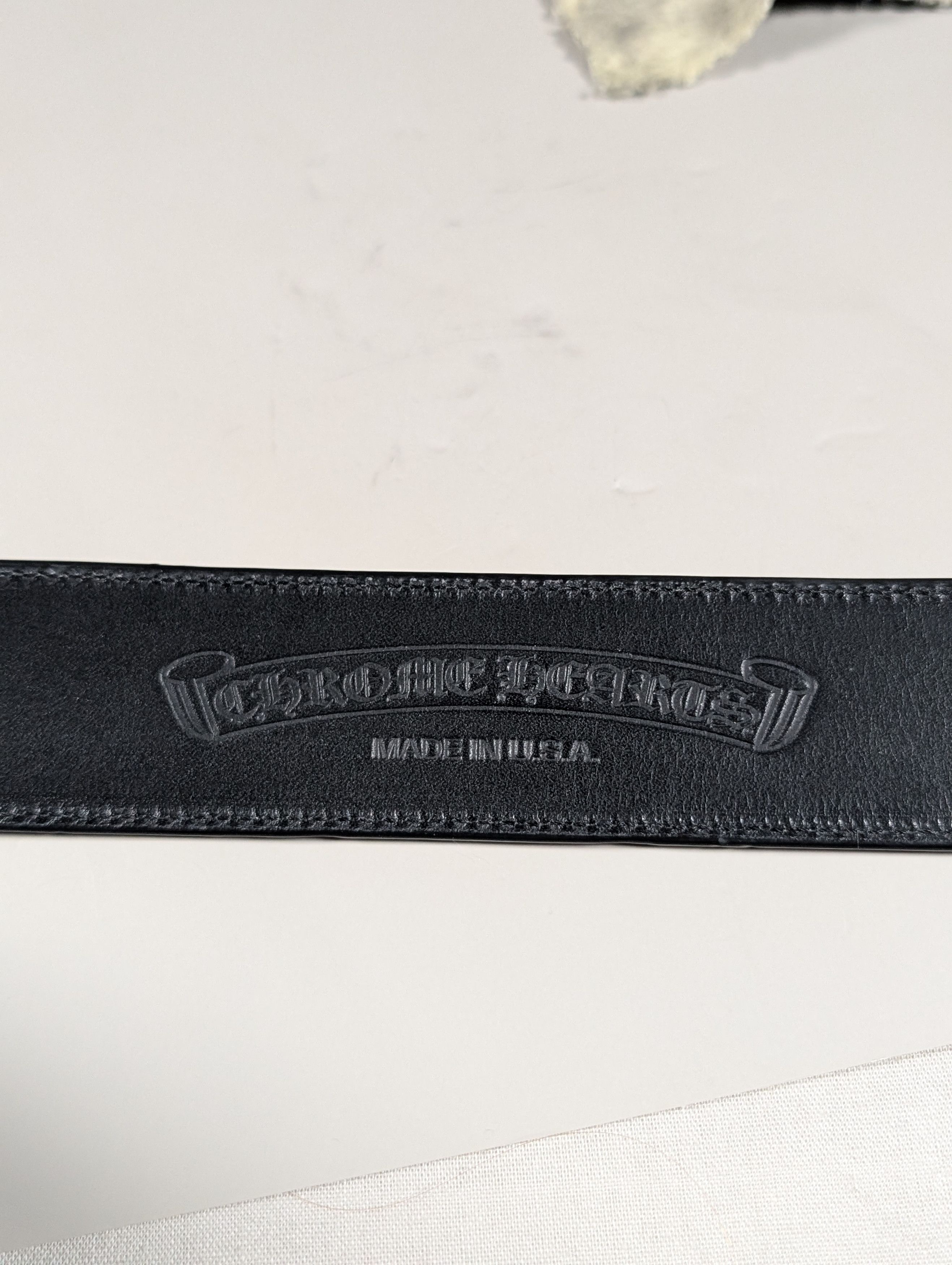 Chrome Hearts CH Roller Belt 1.5" Roller Buckle Chrome Hearts Black Belt Size 30 - 5 Thumbnail