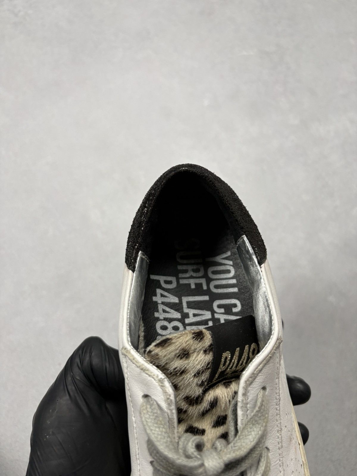 P448 P448 John White Leather Sneakers Leopard Pony Hair Toe 37 Size US 7 / IT 37 - 25 Thumbnail
