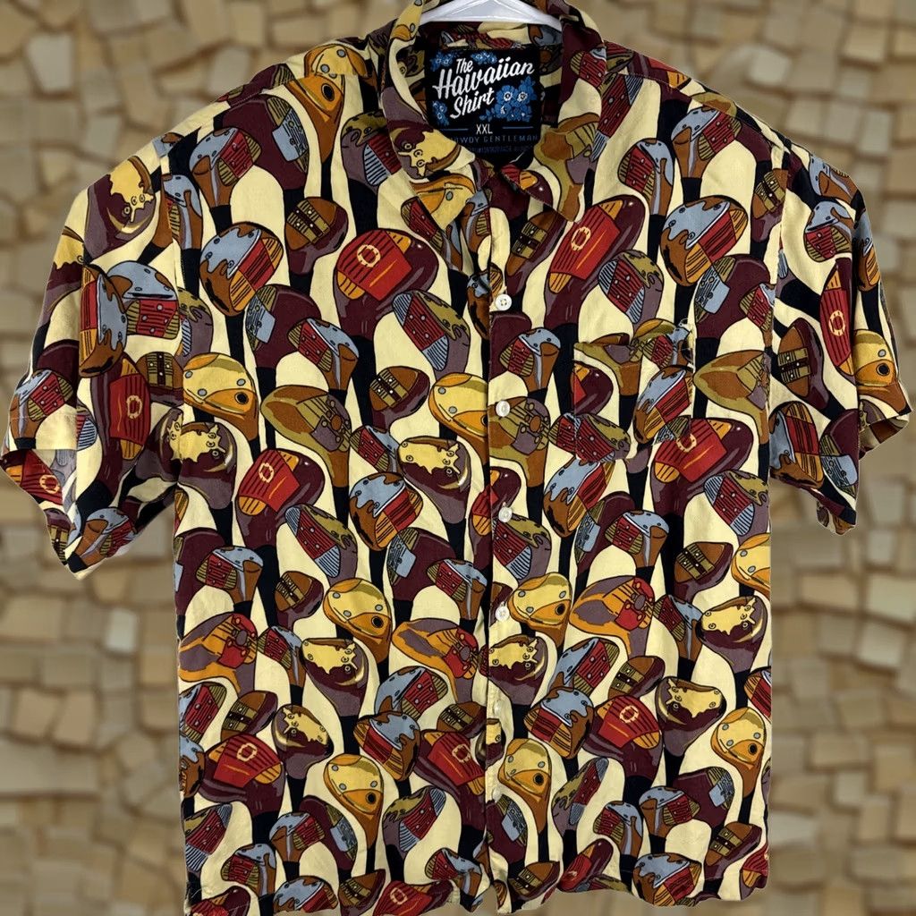 Vintage Rowdy Gentleman Golf Club XXL Button Print Hawaiian Shirt Size US XXL / EU 58 / 5 - 1 Thumbnail
