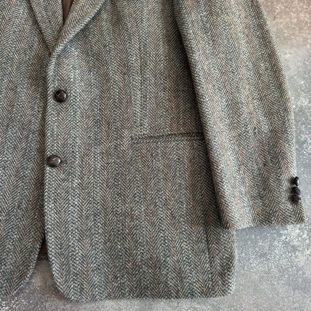 Harris Tweed × Vintage Harris Tweed Vintage Retro Wool Coat Size US L / EU 52-54 / 3 - 9 Thumbnail