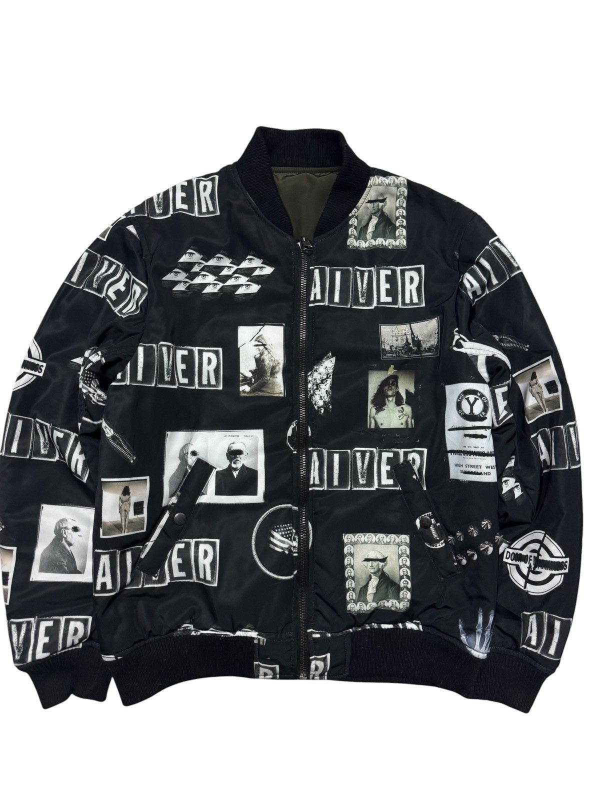 Vintage RAF SIMONS STYLE REVERSIBLE BOMBERS JACKET BY CASPER JOHN Size US M / EU 48-50 / 2 - 11 Thumbnail