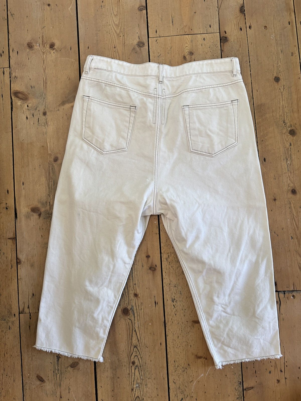 Rick Owens Drkshdw Fogachine cropped Collapse jeans in natural Size US 34 / EU 50 - 5 Thumbnail